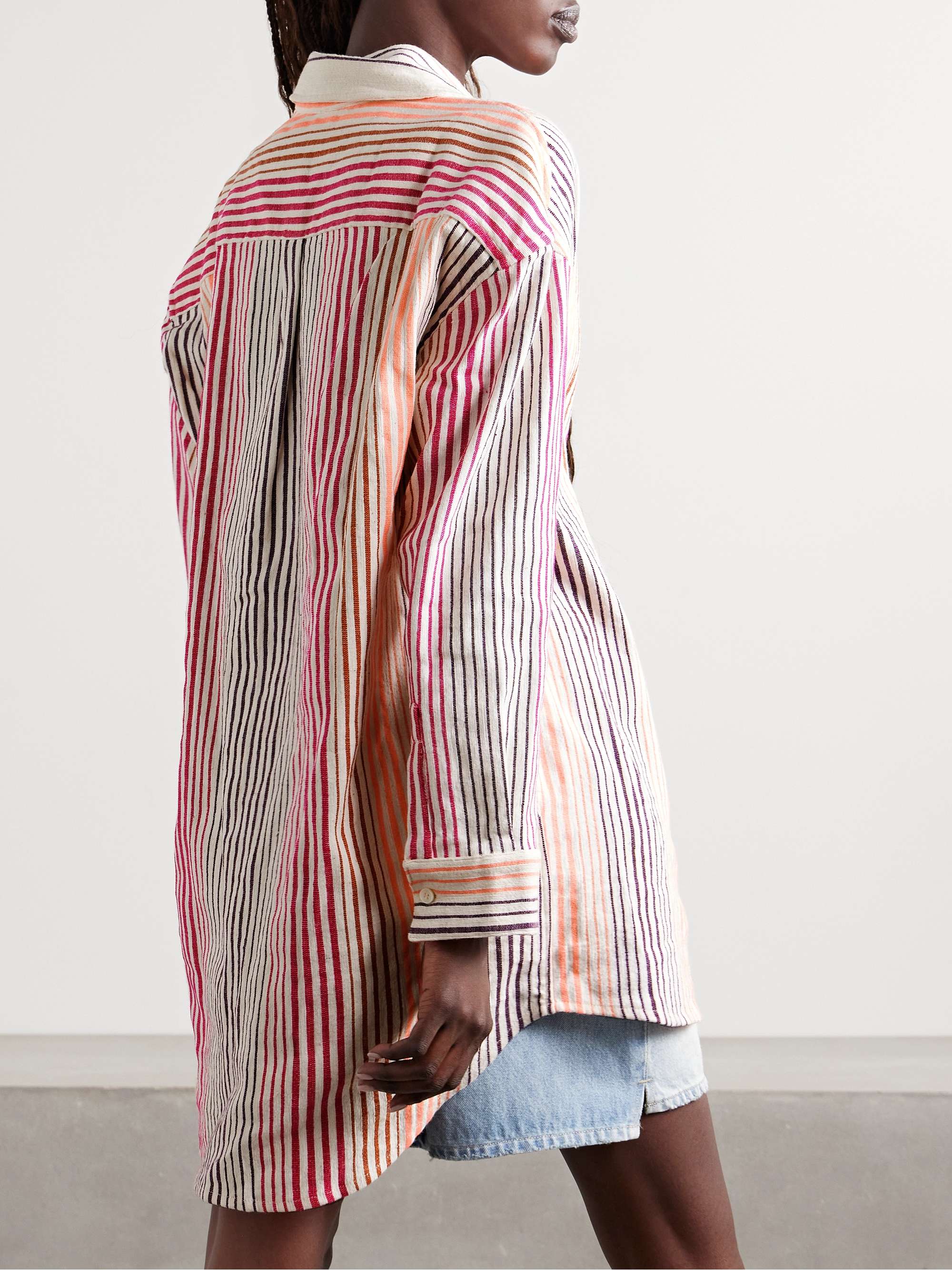 Mariam striped cotton-blend shirt view