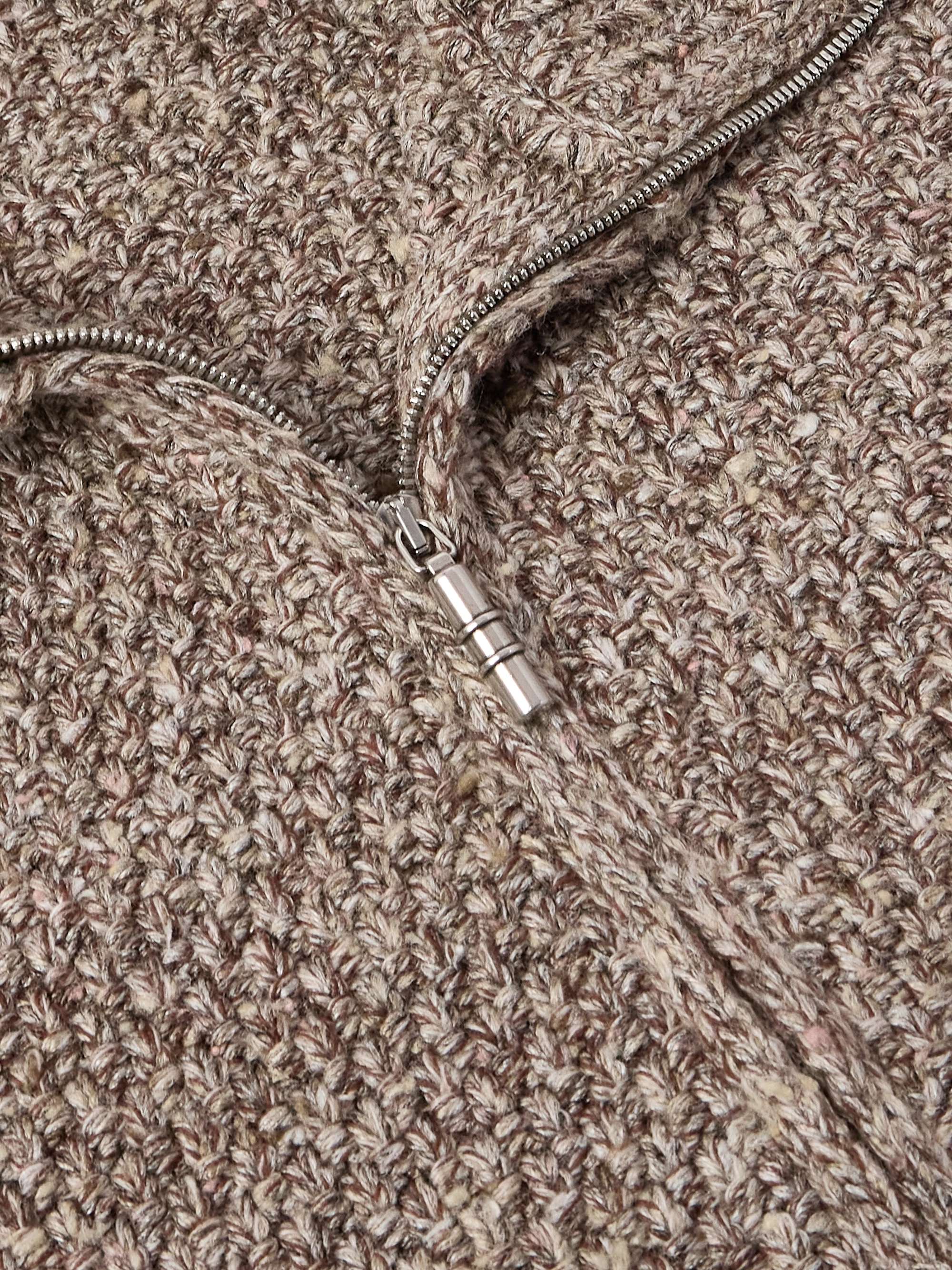 Silk and Cashmere-Blend Zip-Up Cardigan view