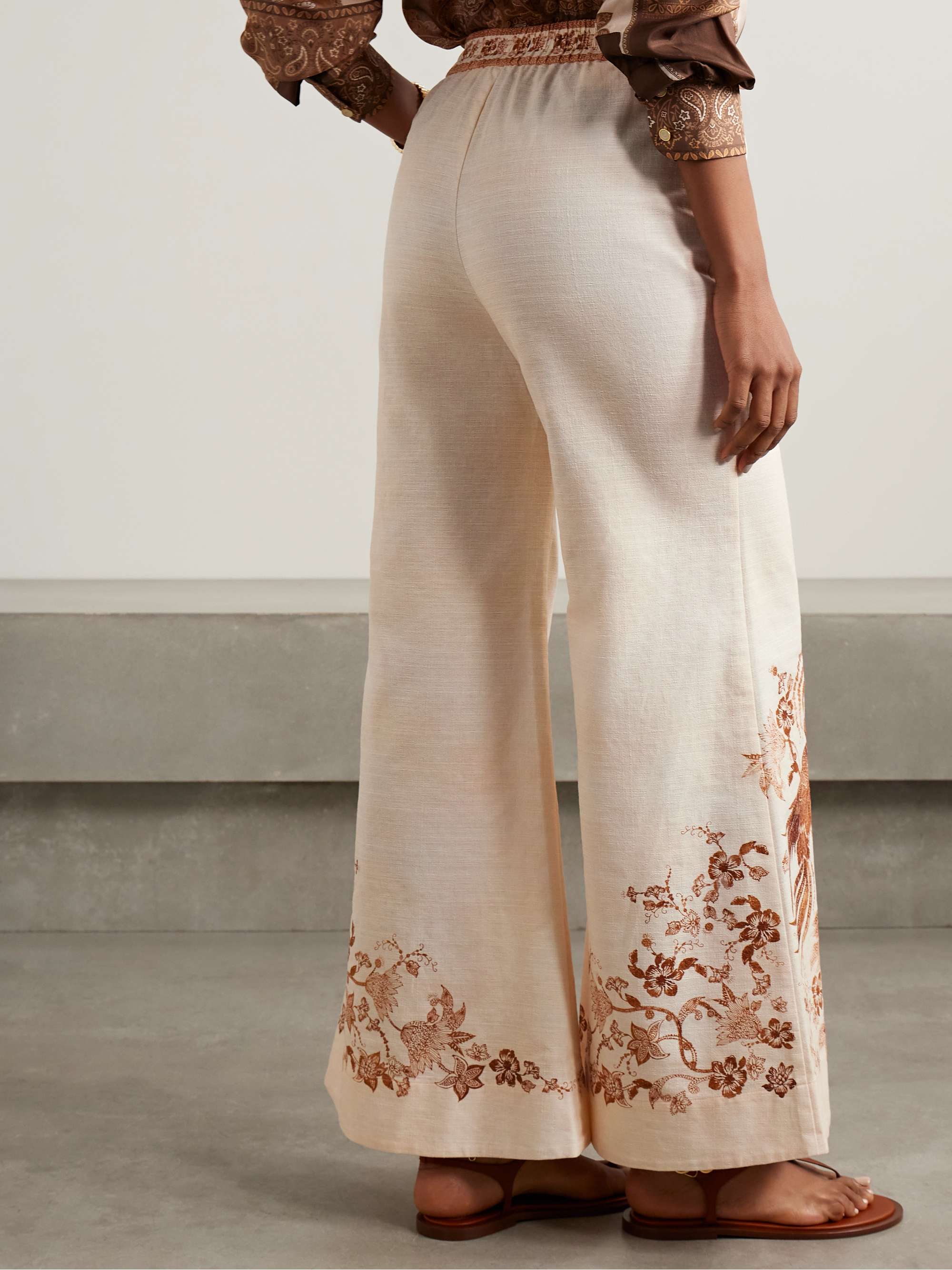 Ascension printed cotton wide-leg pants view