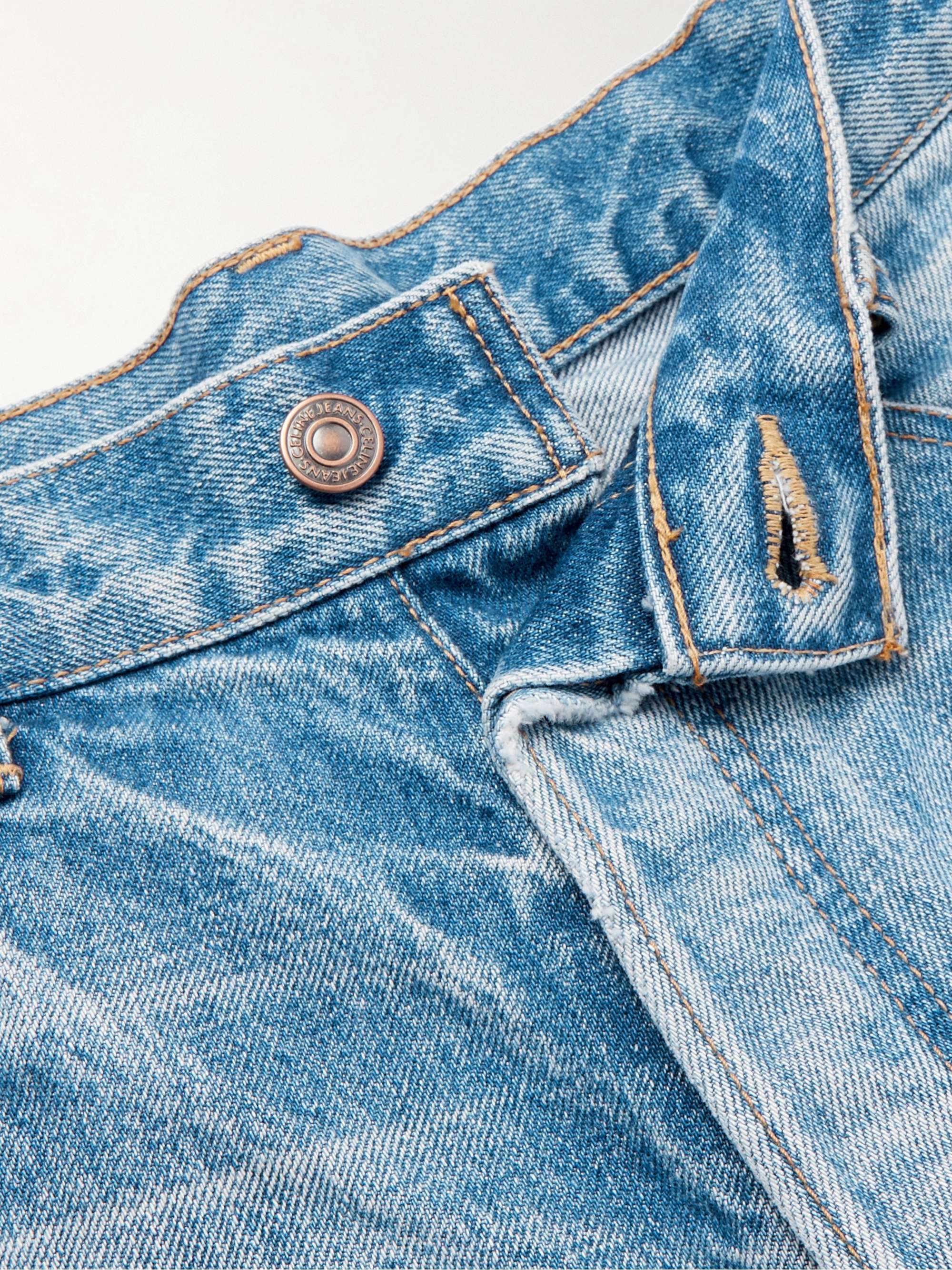 Wesley Wide-Leg Distressed Denim Shorts view