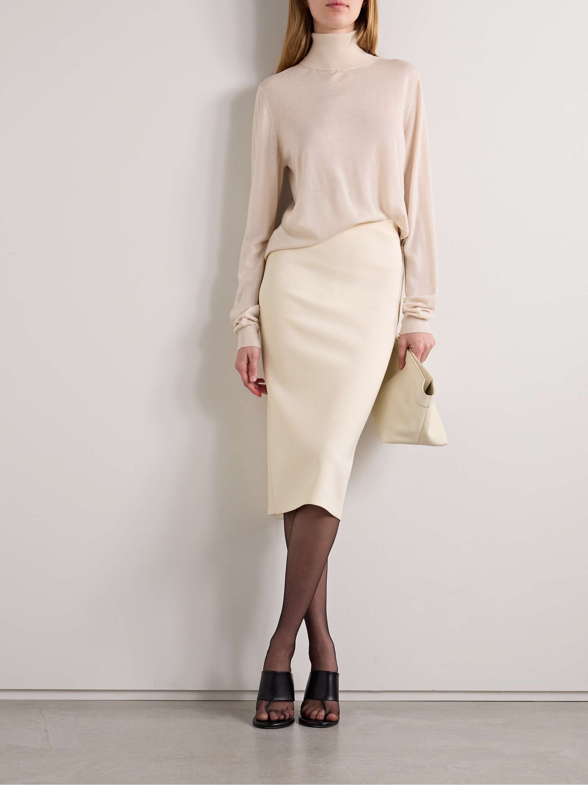 Hodette stretch-knit midi skirt view