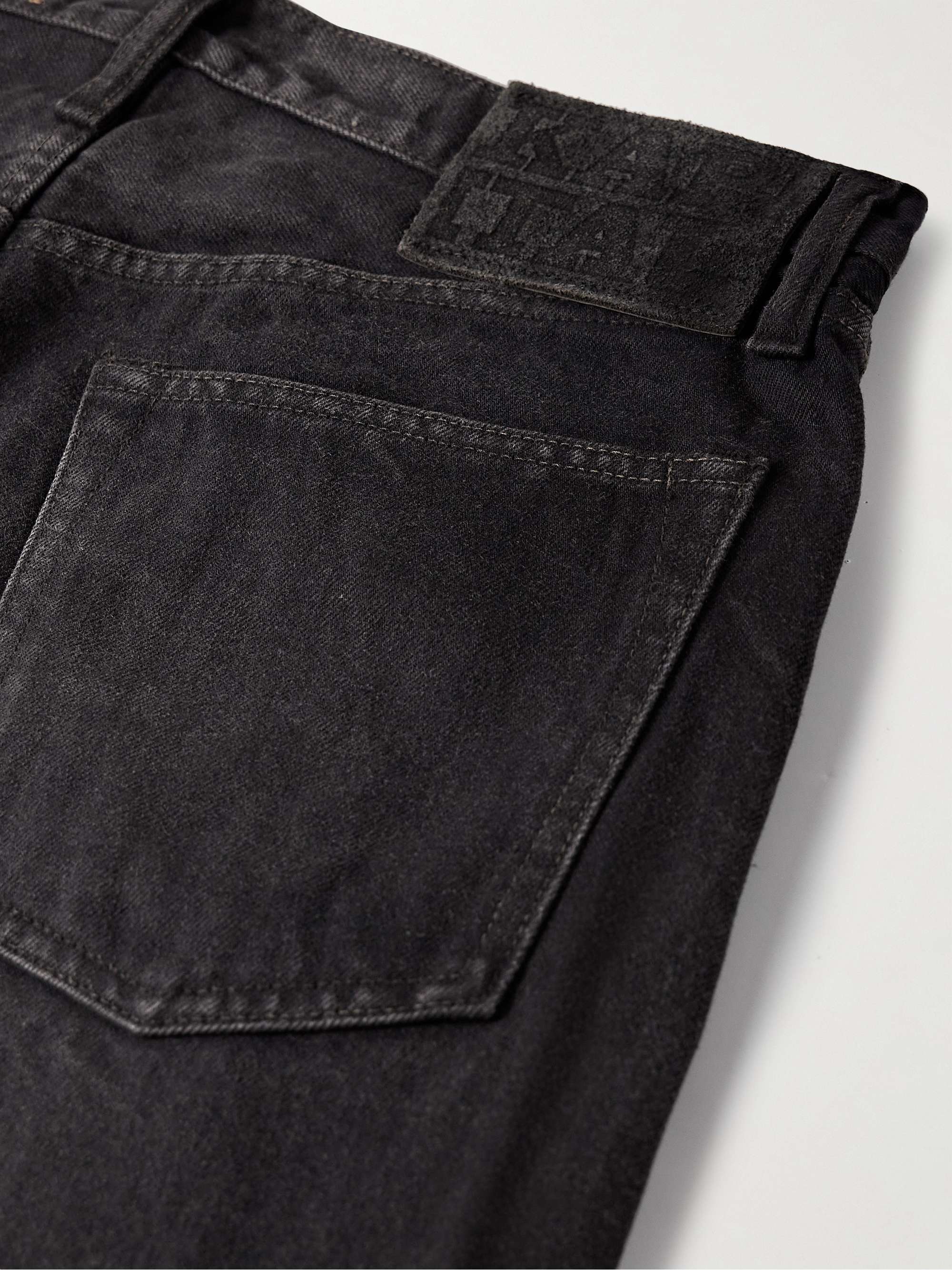 Slim-Fit Straight-Leg Stone-Washed Jeans view