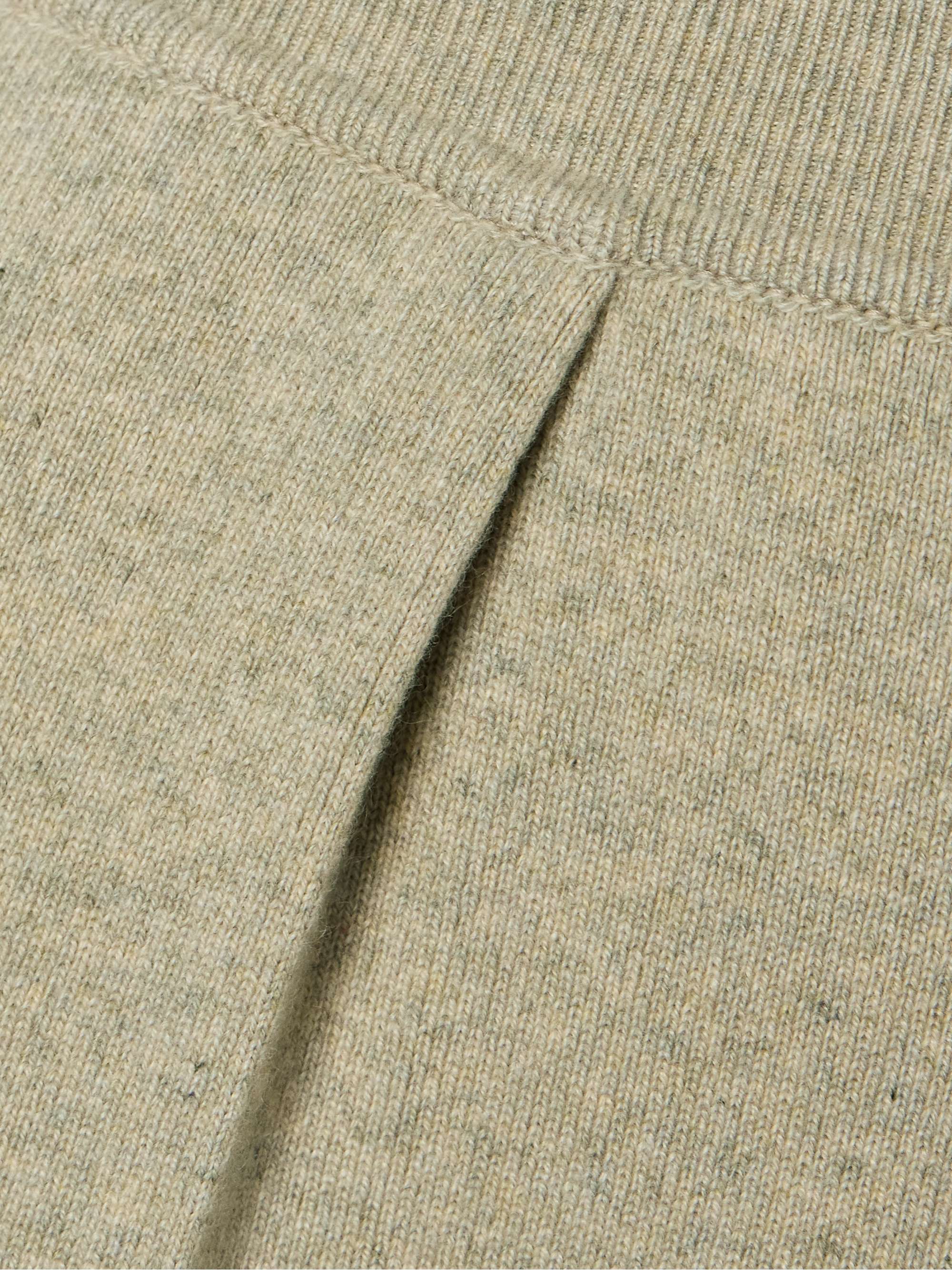 Pleated tapered cashmere pants view