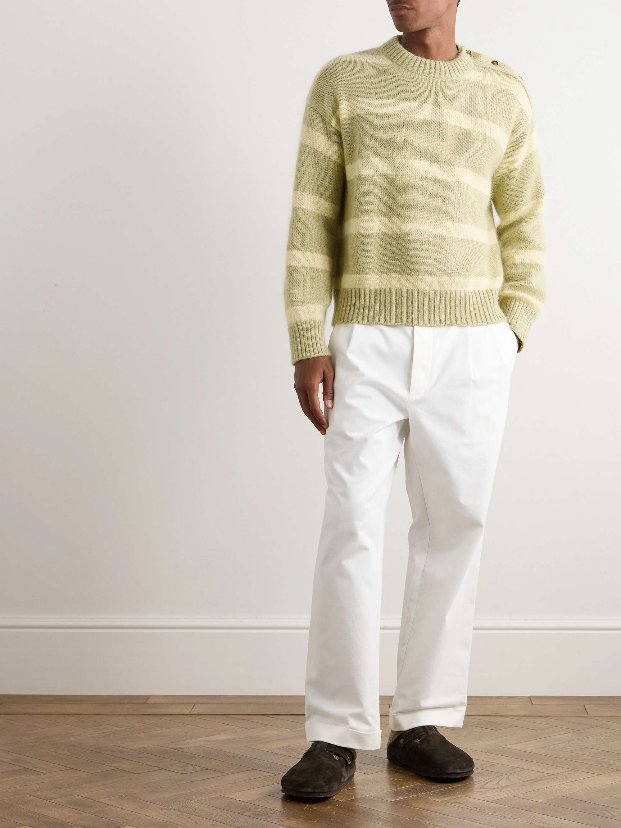 Striped Wool-Blend Sweater view