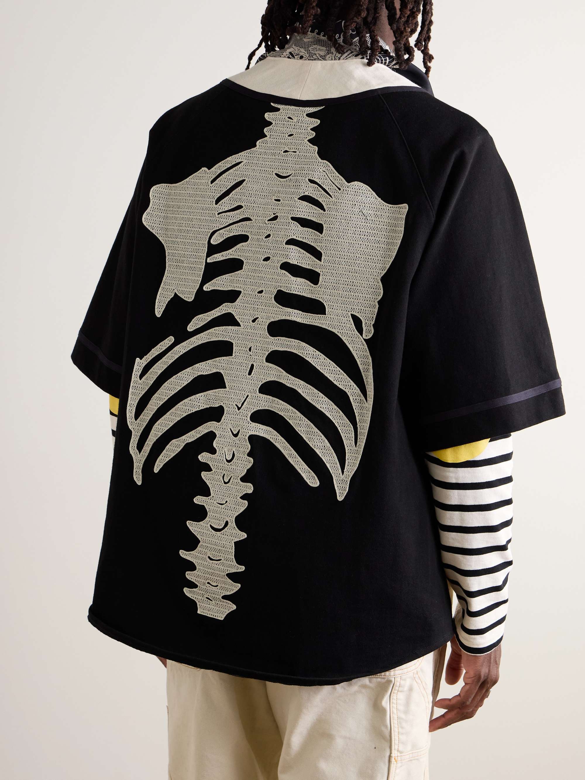 Oversized Logo-Appliquéd Cotton-Jersey Shirt view