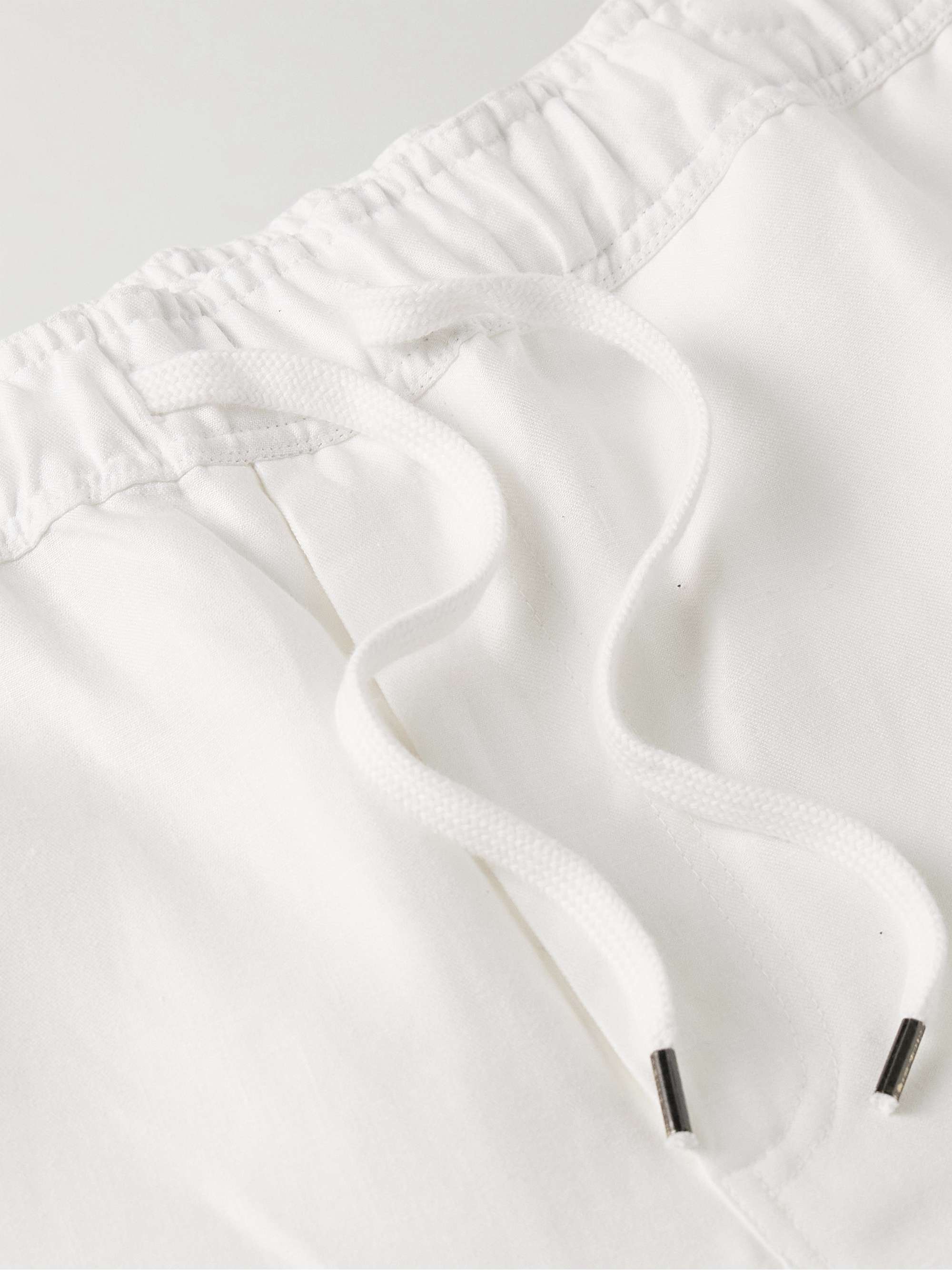 Sydney 1 Slim-Fit Linen Drawstring Trousers view