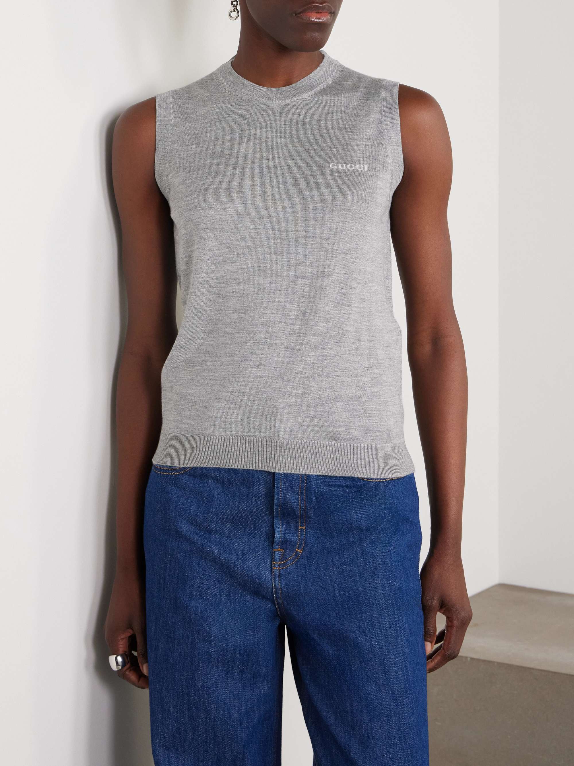 Cashmere and silk-blend sweater view