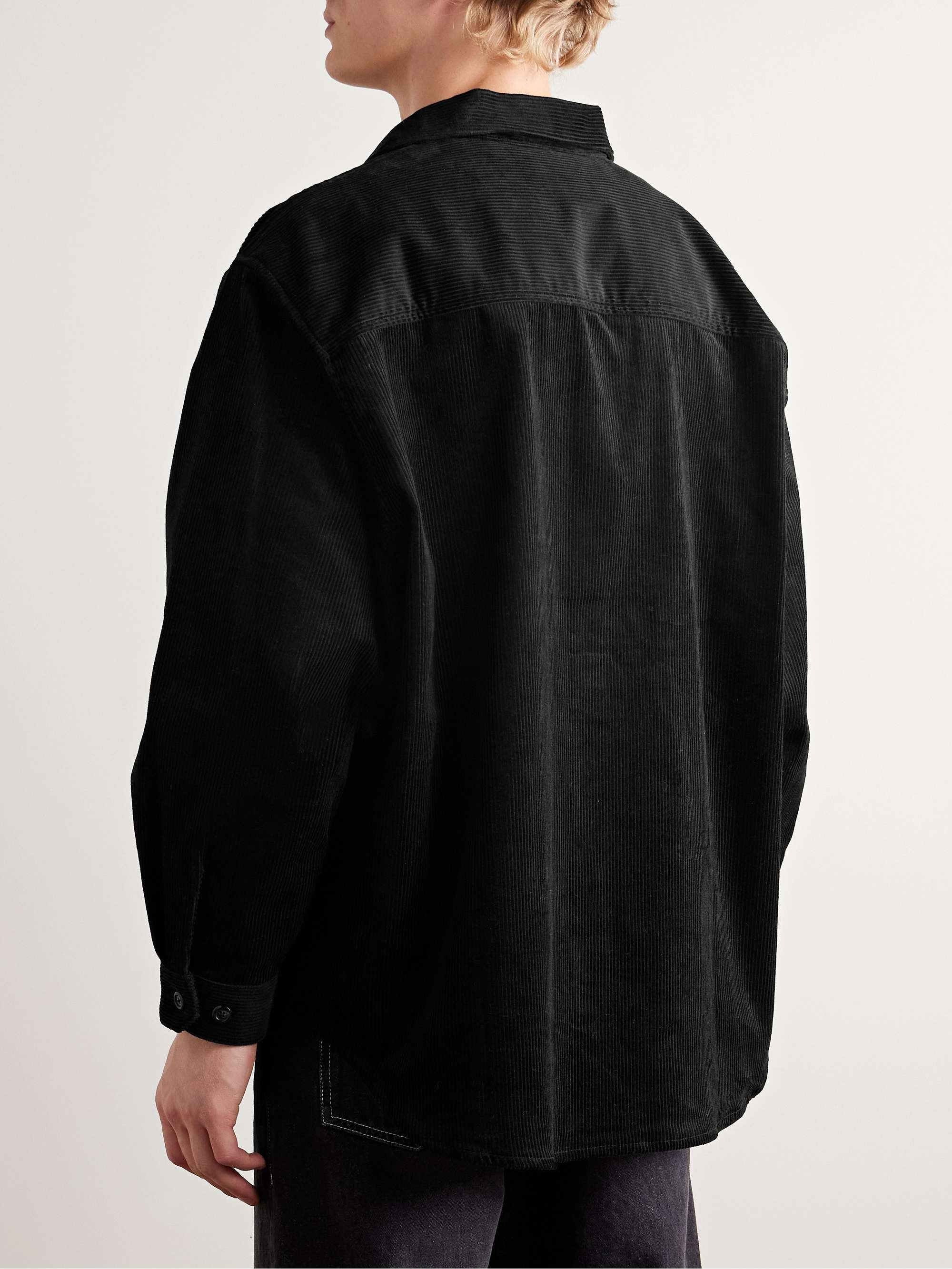 Logo-Appliquéd Cotton-Corduroy Shirt view