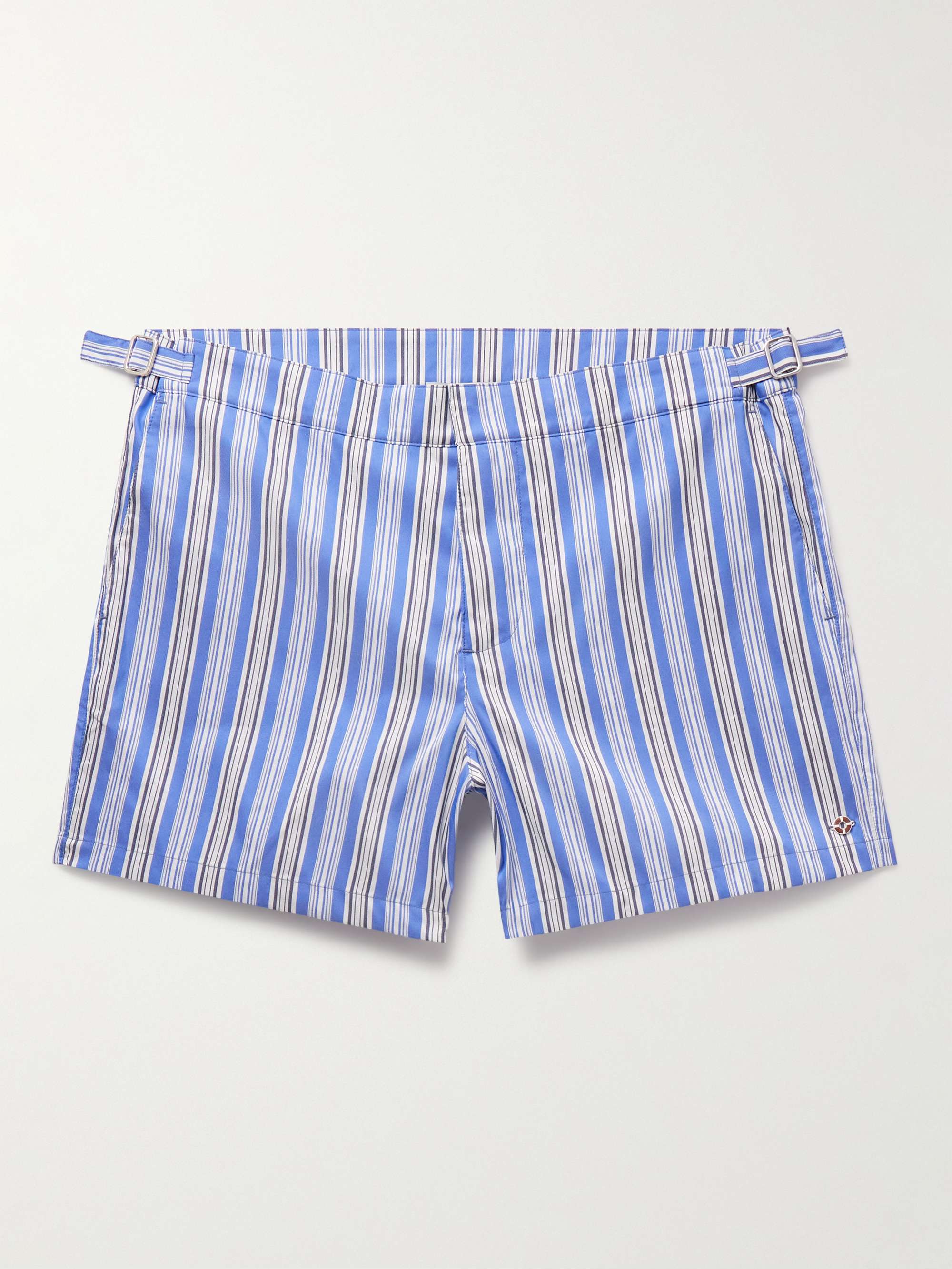 Kito Straight-Leg Mid-Length Striped Swim Shorts view