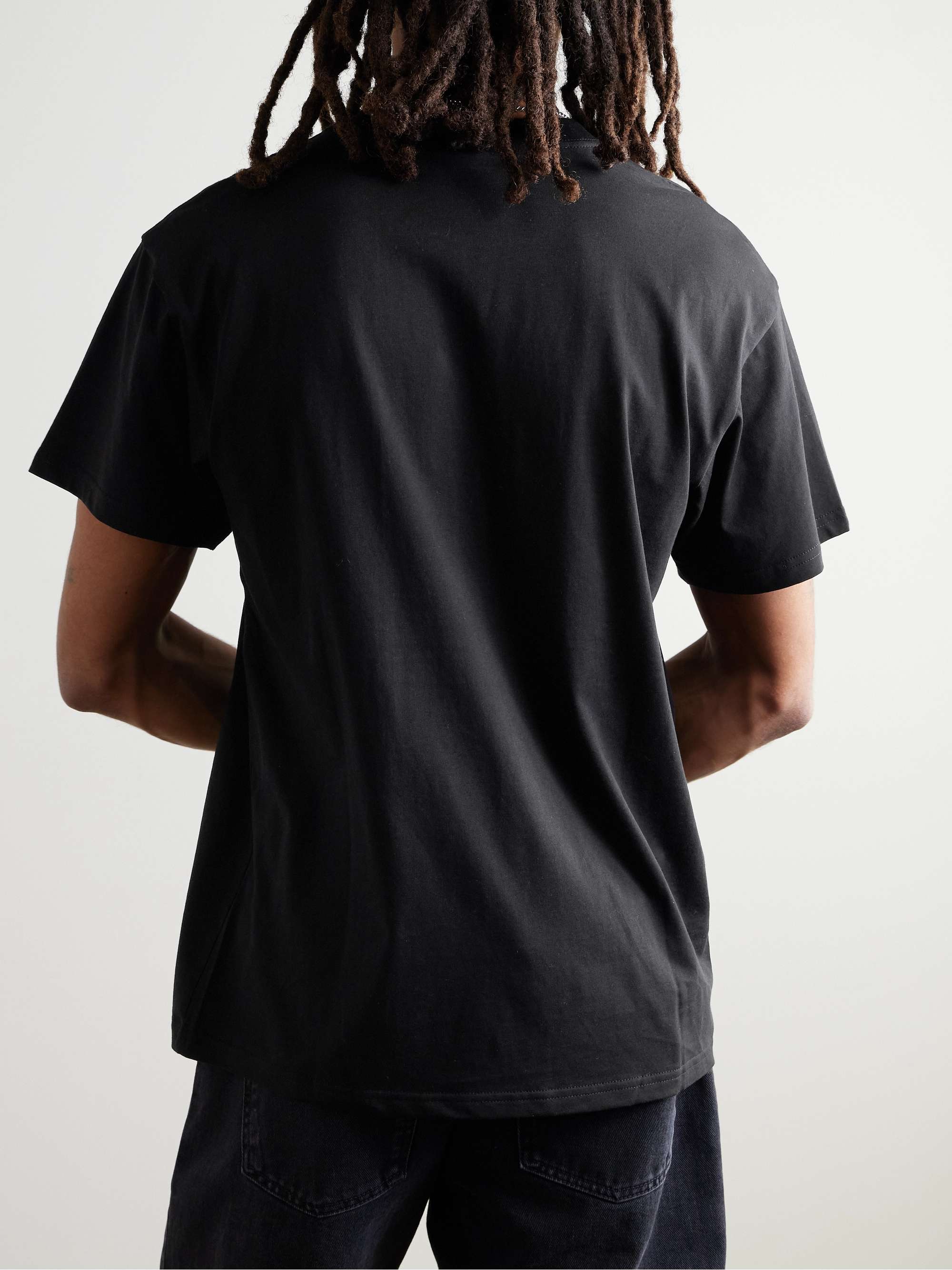 Drip Script Logo-Print Cotton-Jersey T-Shirt view