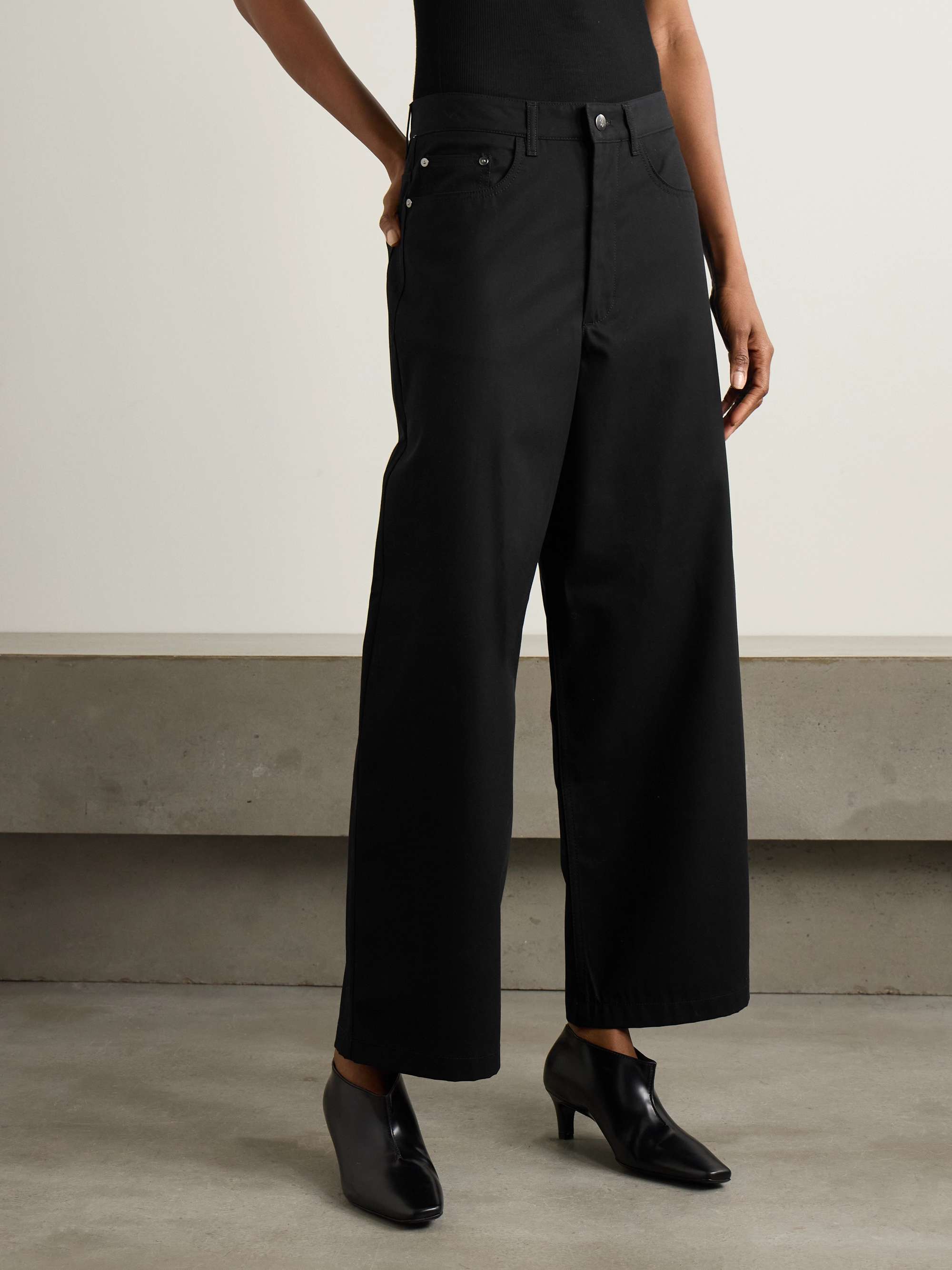 Massive organic cotton-twill wide-leg pants view