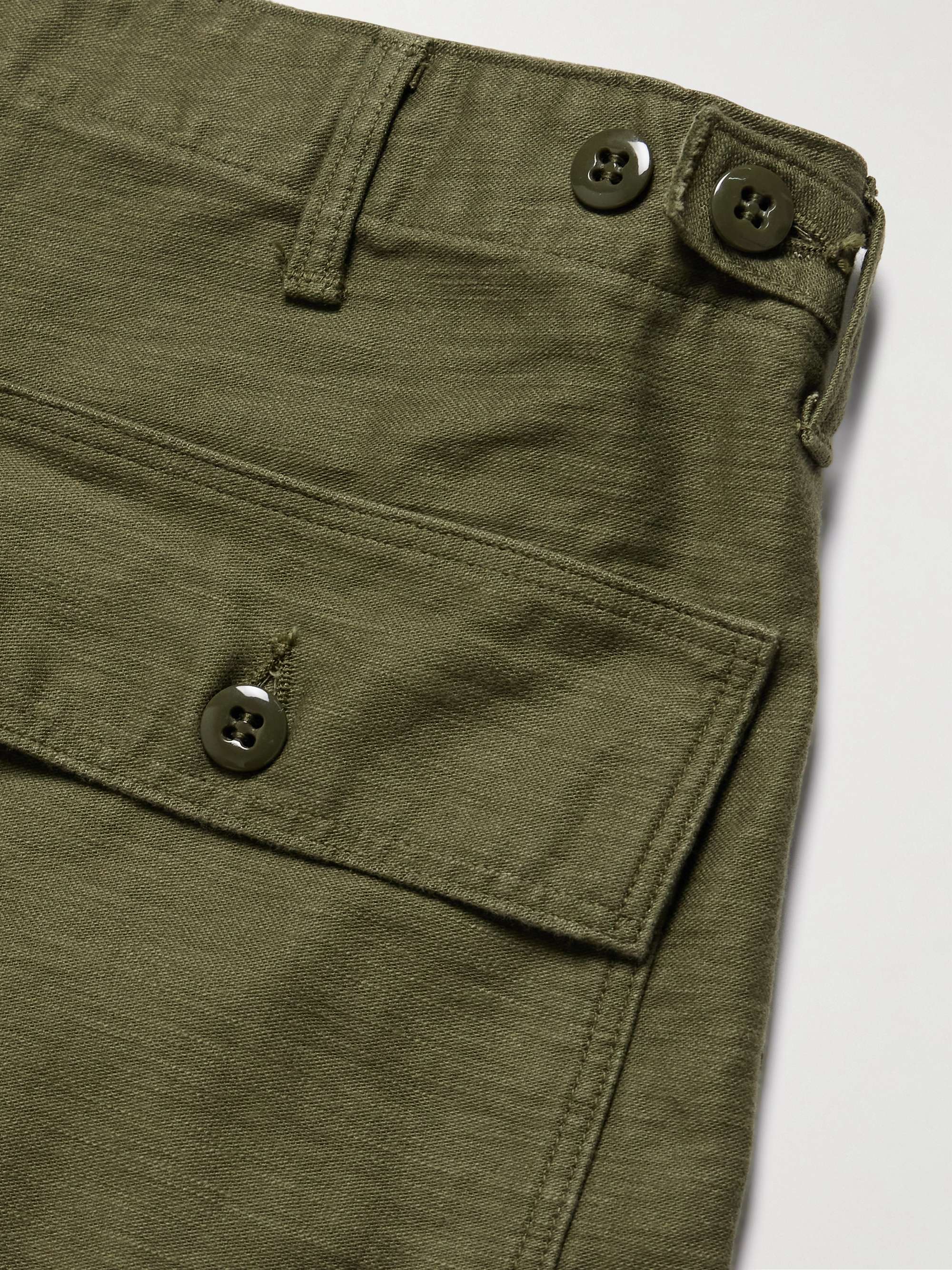 Fatigue Straight-Leg Cotton-Sateen Trousers view
