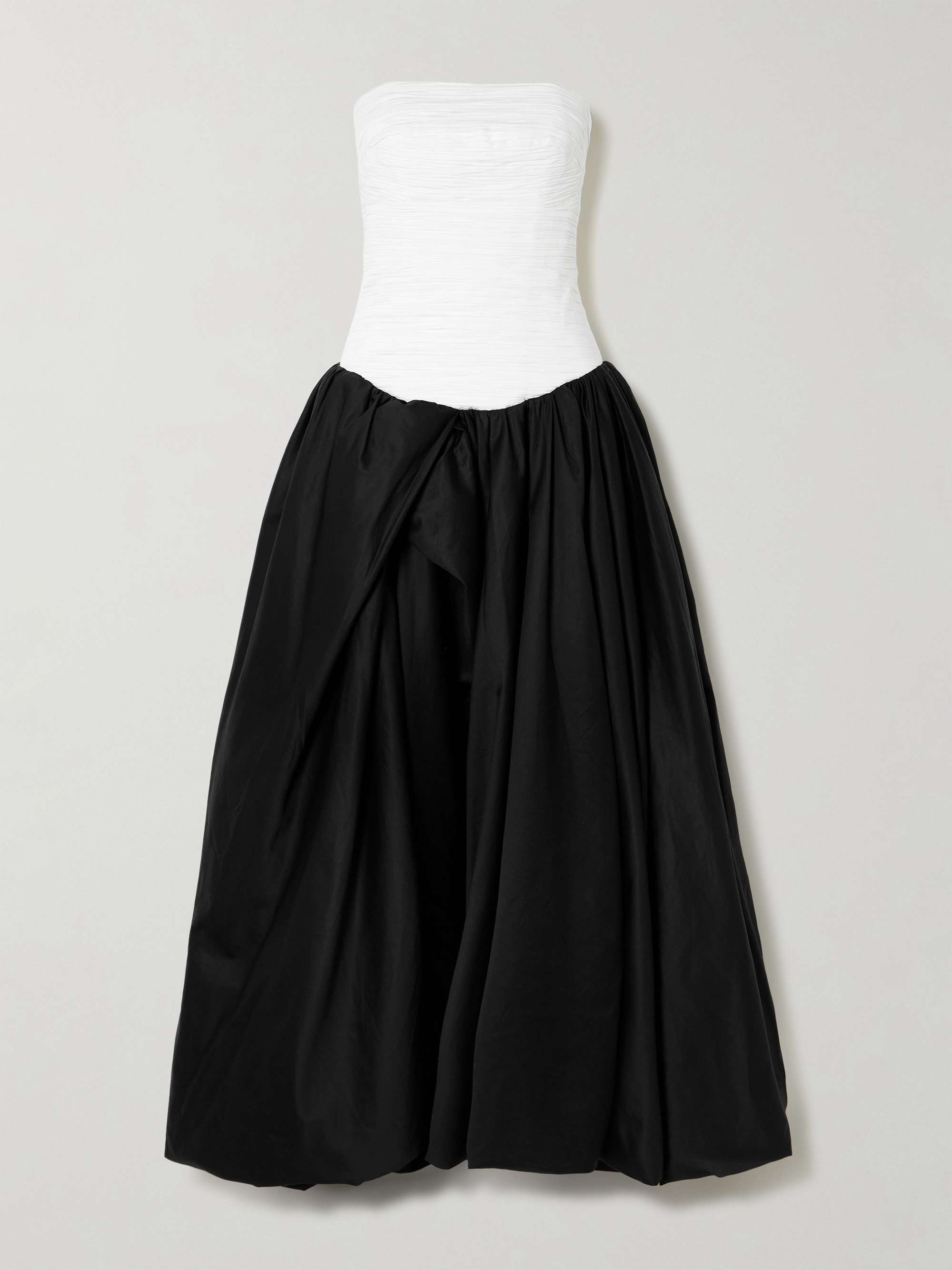 Violette strapless ruched cotton-poplin gown view