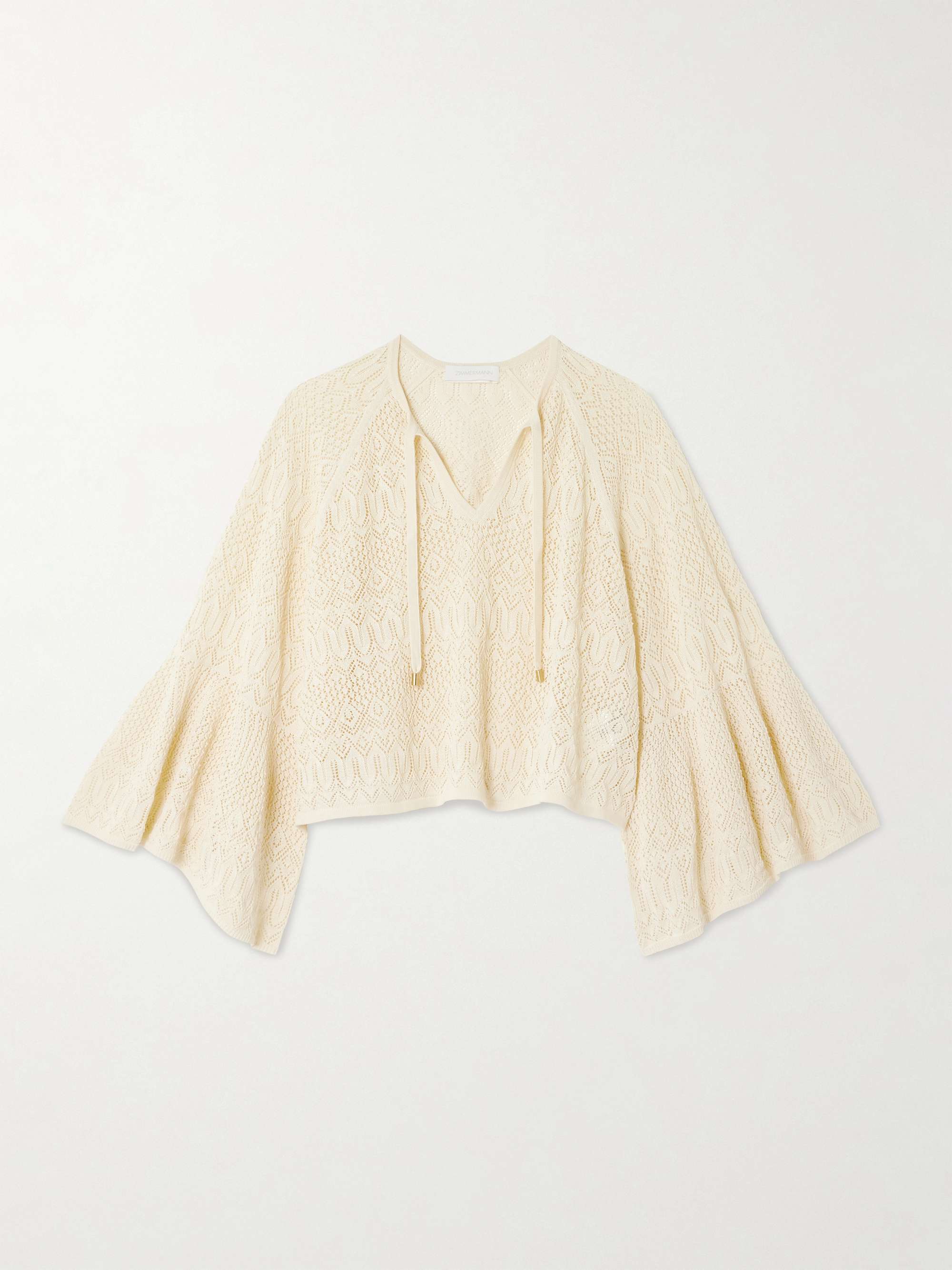 Coco pointelle-knit top view