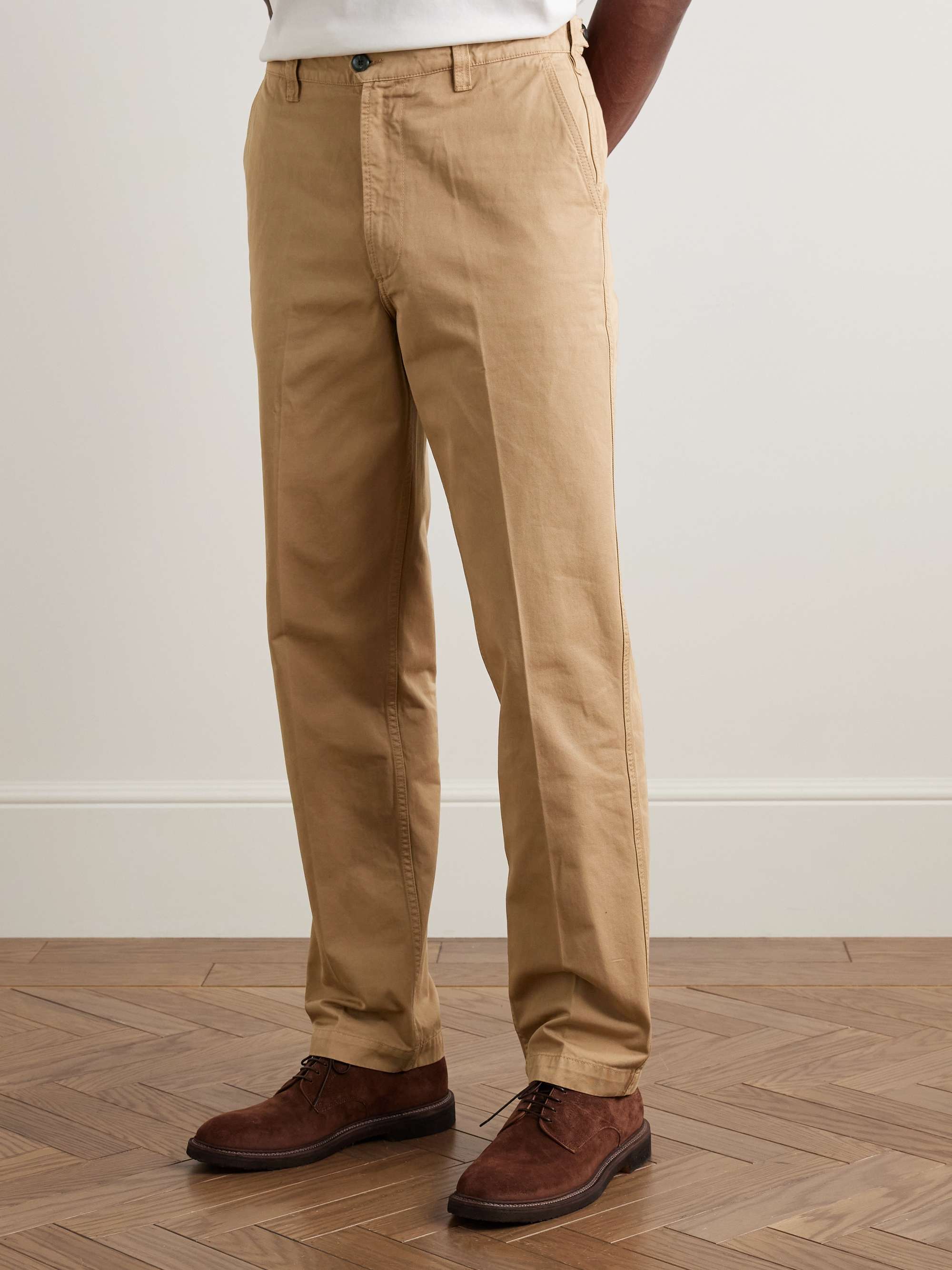 Straight-Leg Cotton-Twill Chinos view