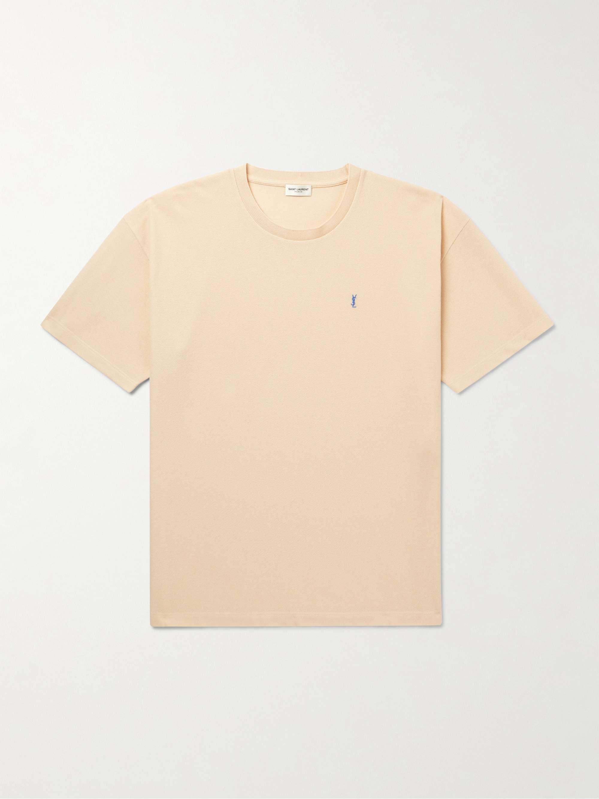 Logo-Embroidered Cotton-Piqué T-Shirt view