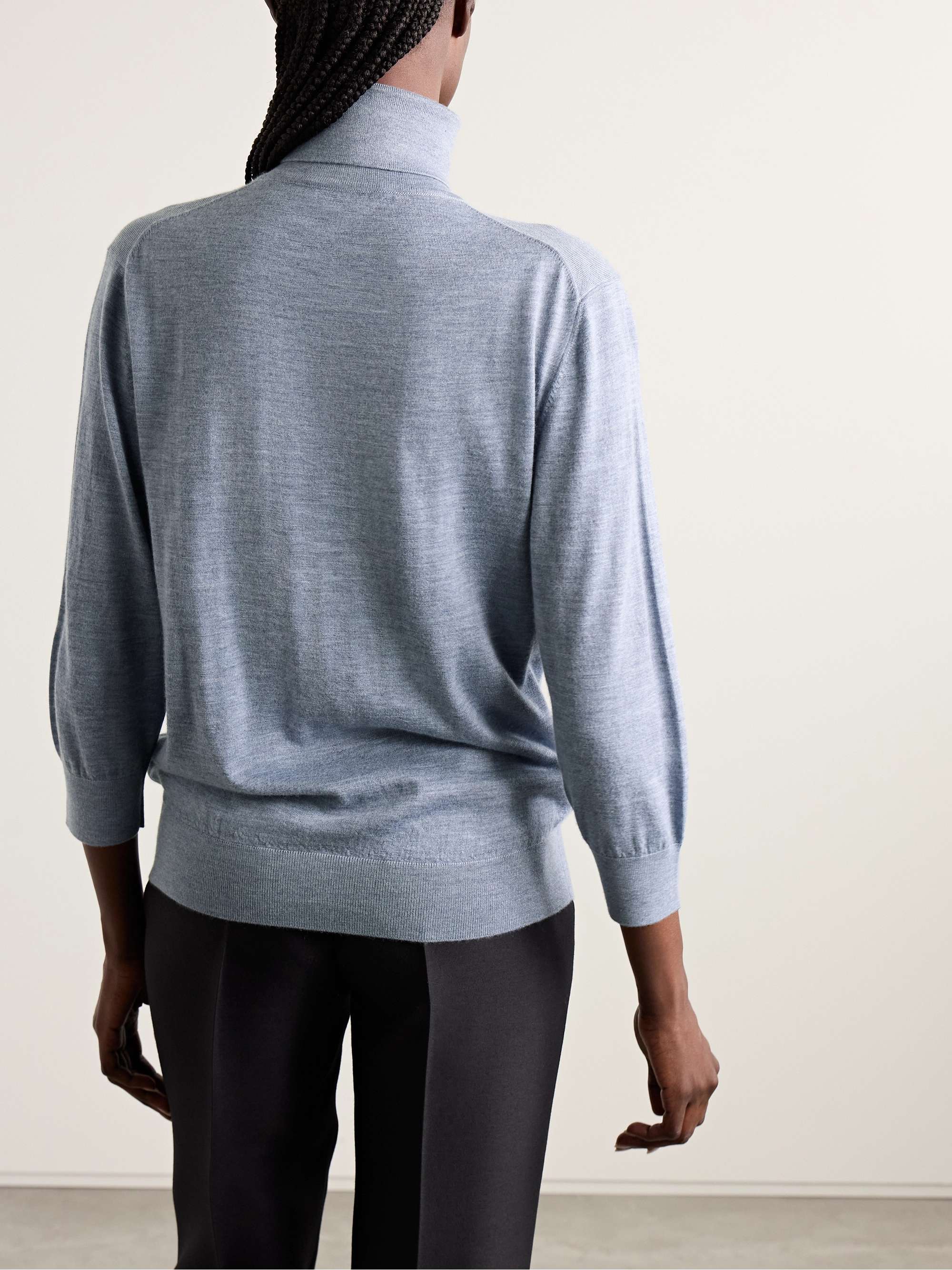 Hevos cashmere turtleneck sweater view