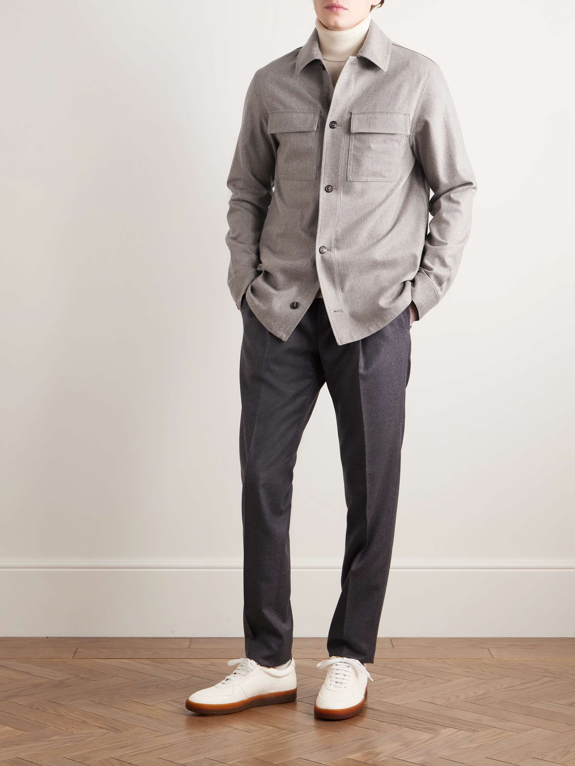 Venezia 1951 Brushed Virgin Wool-Blend Overshirt view