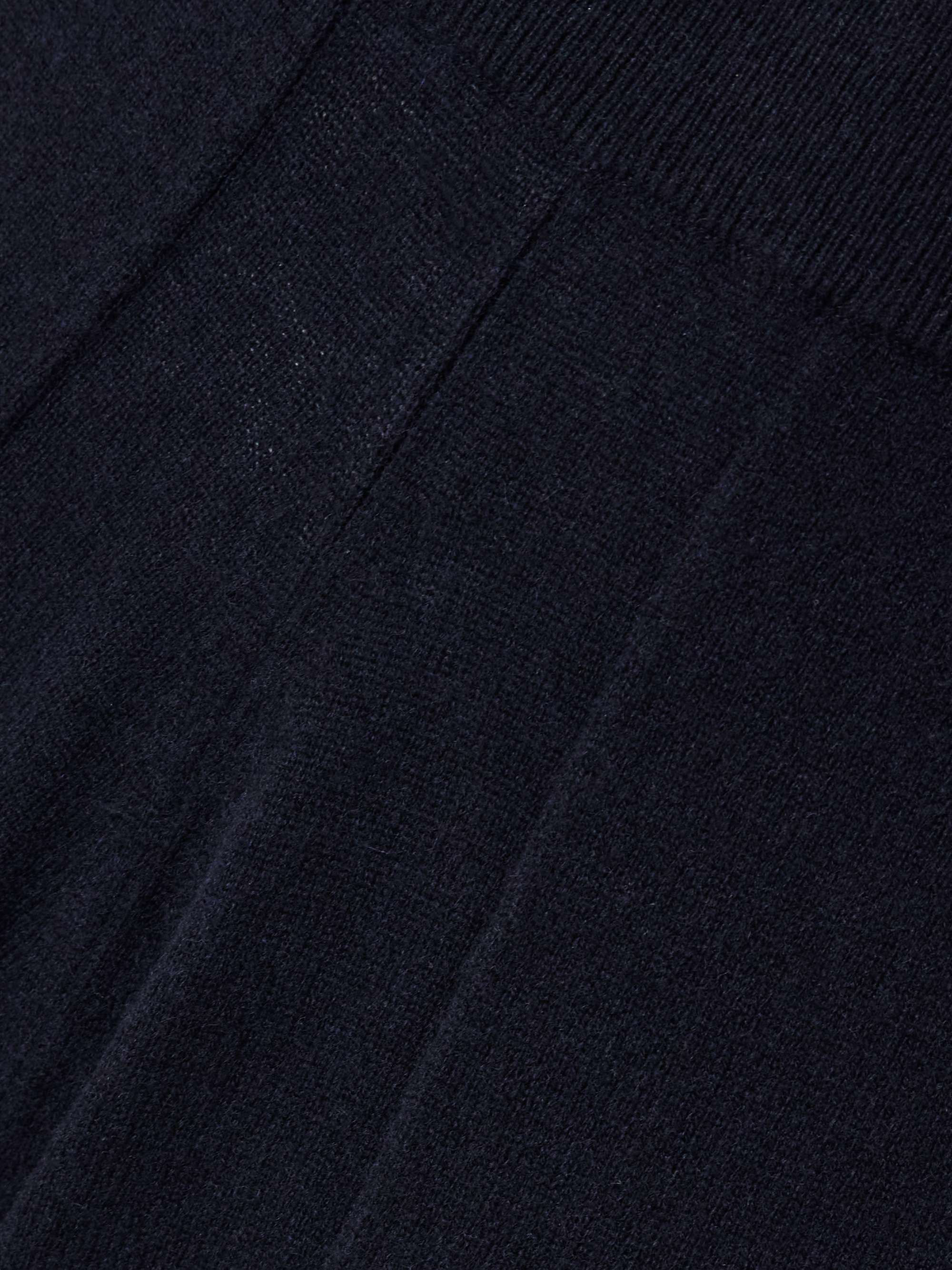 Wool and cashmere-blend tapered track pants view