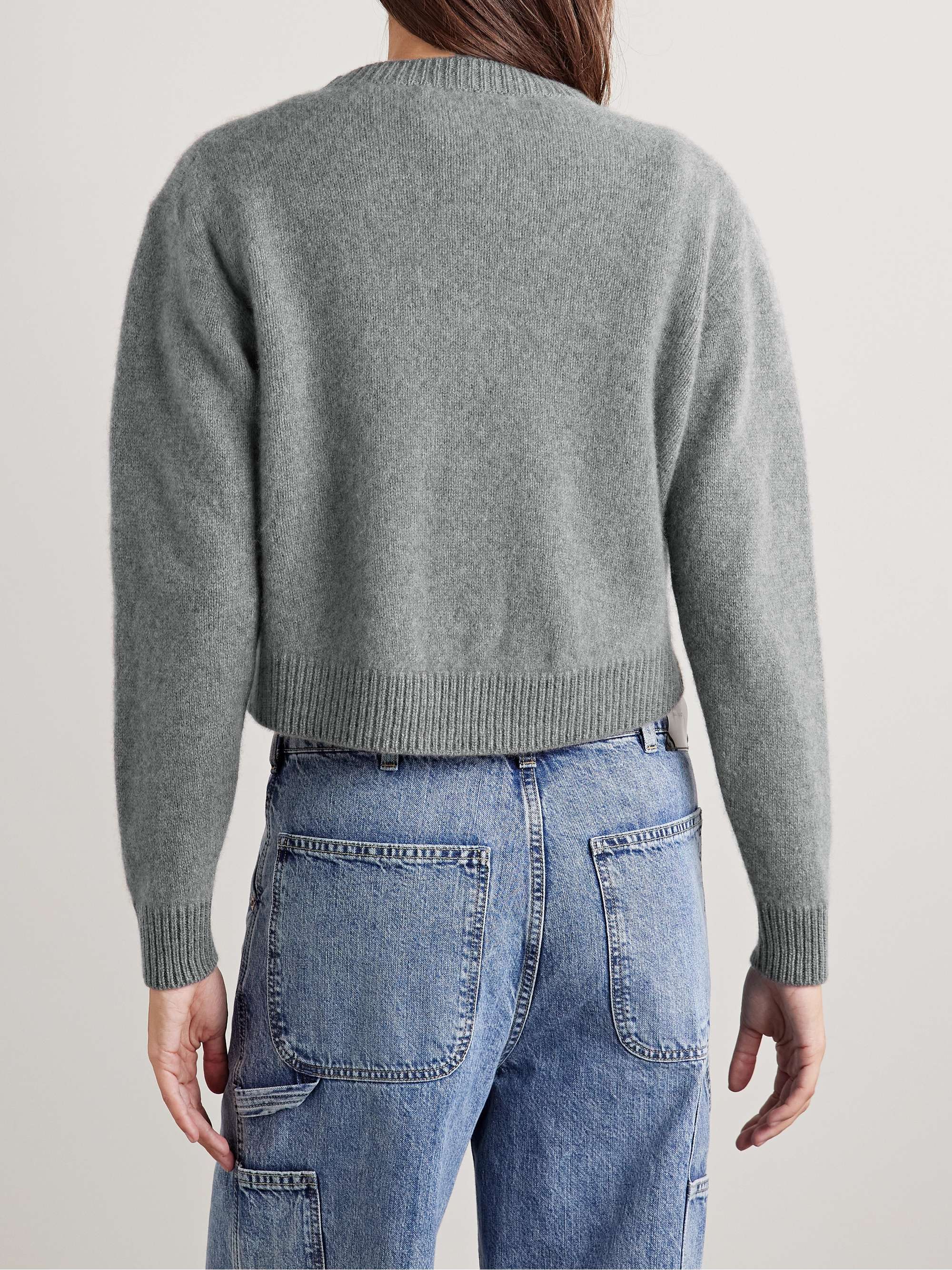Cashmere cropped cardigan view