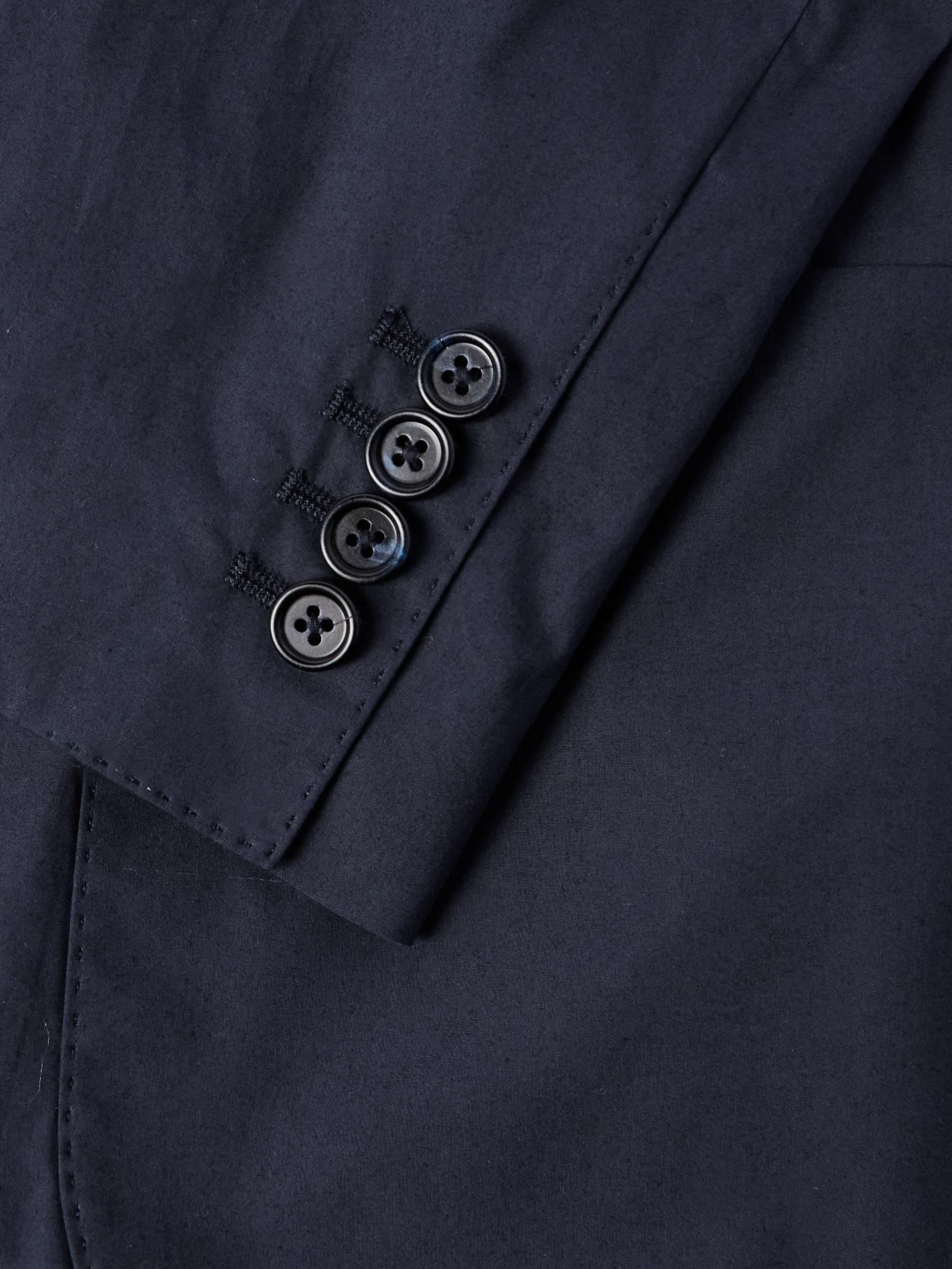 Taormina Double-Breasted Cotton-Poplin Blazer view