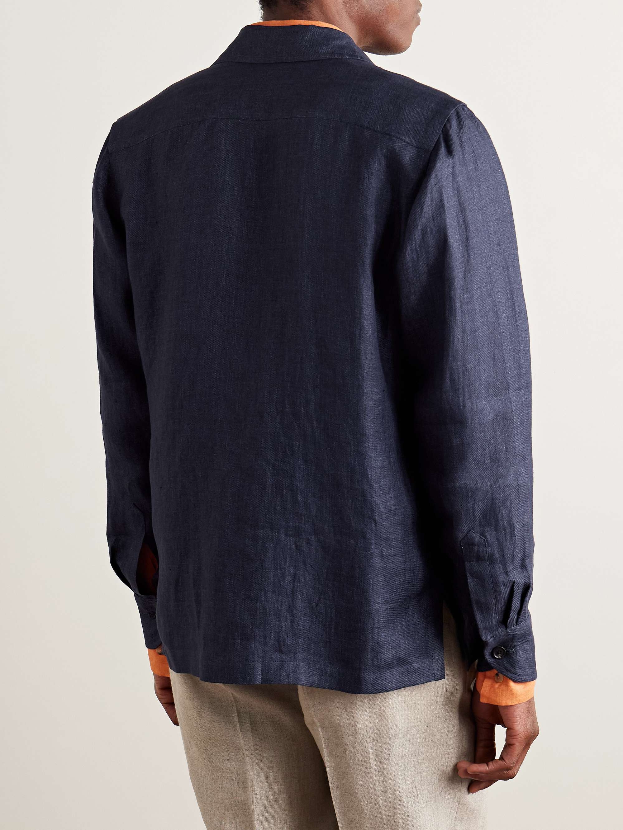 Linen-Twill Overshirt view