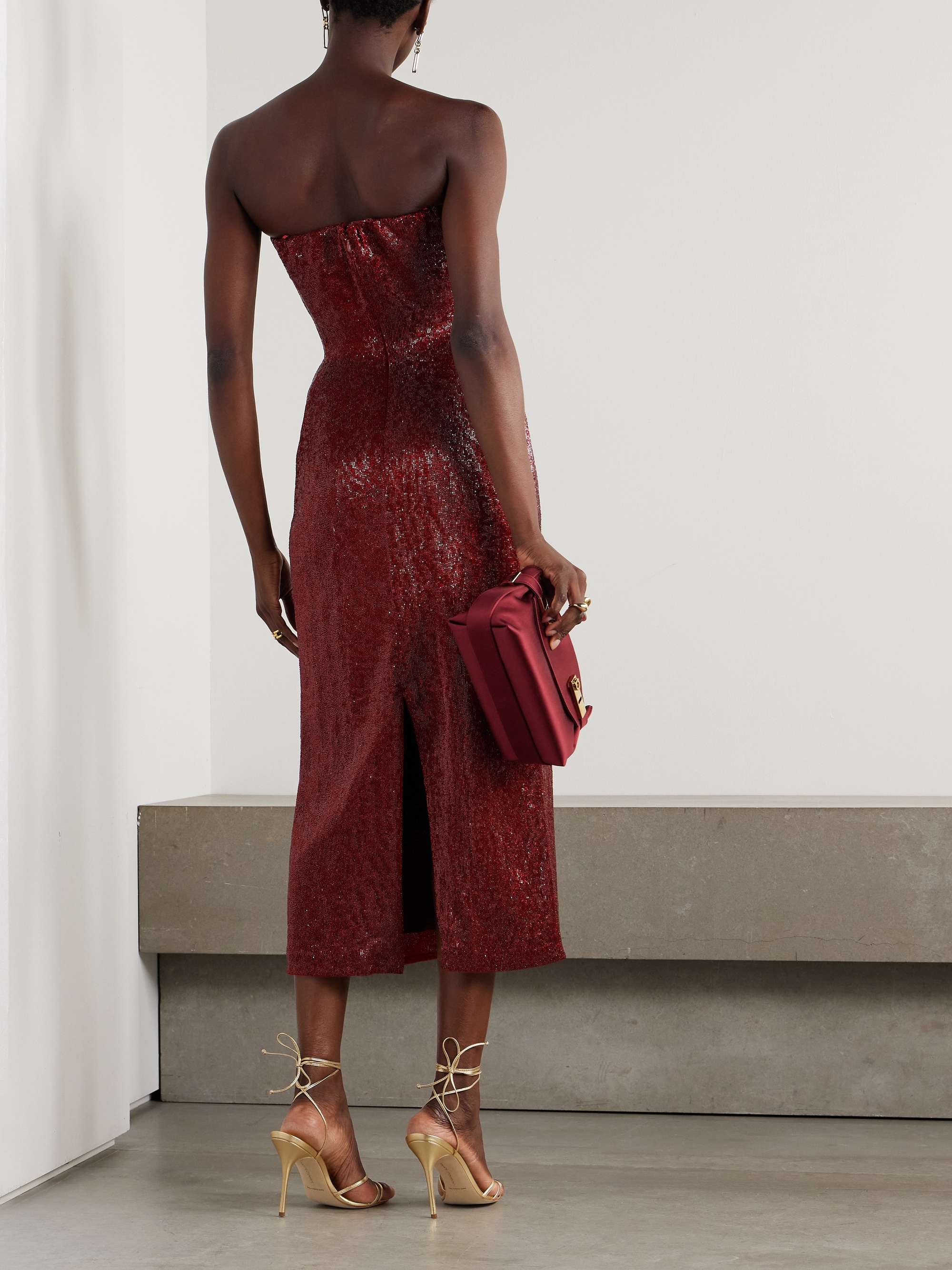 Ivy beaded tulle midi dress view