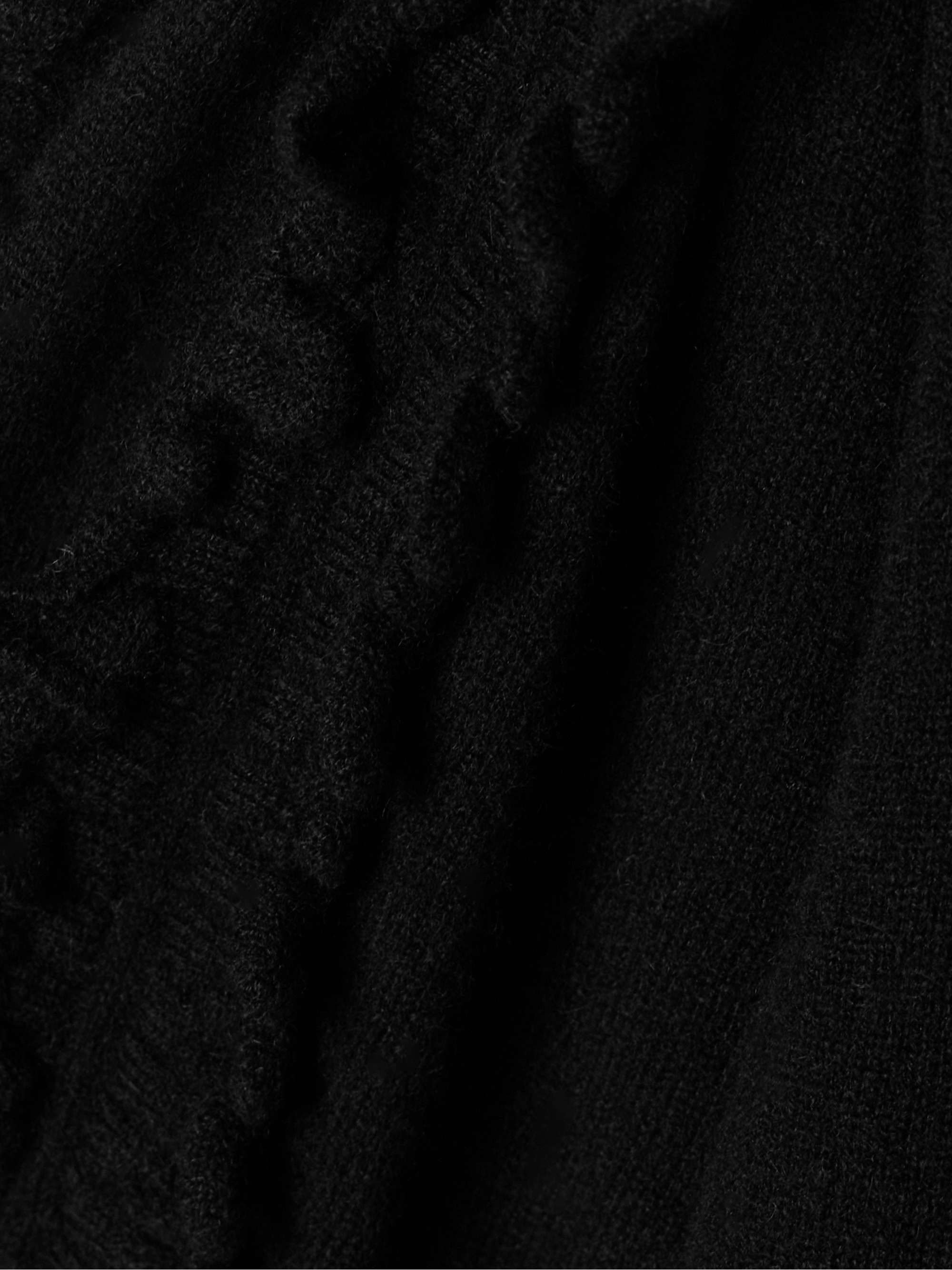 Ottilie ruffled cashmere top view