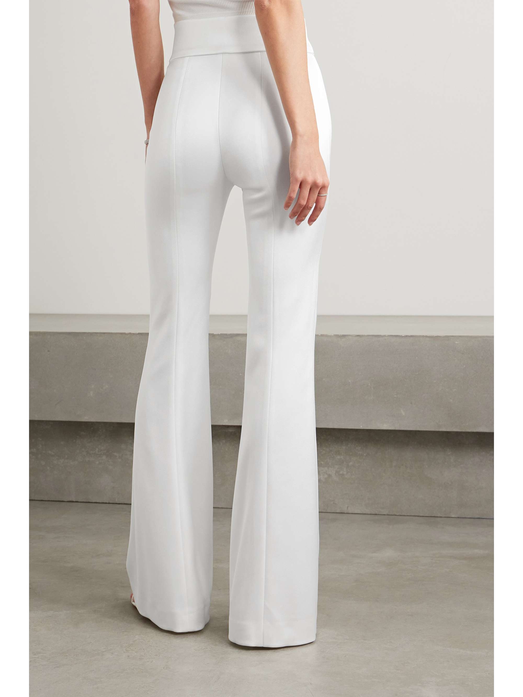 Satin flared pants view