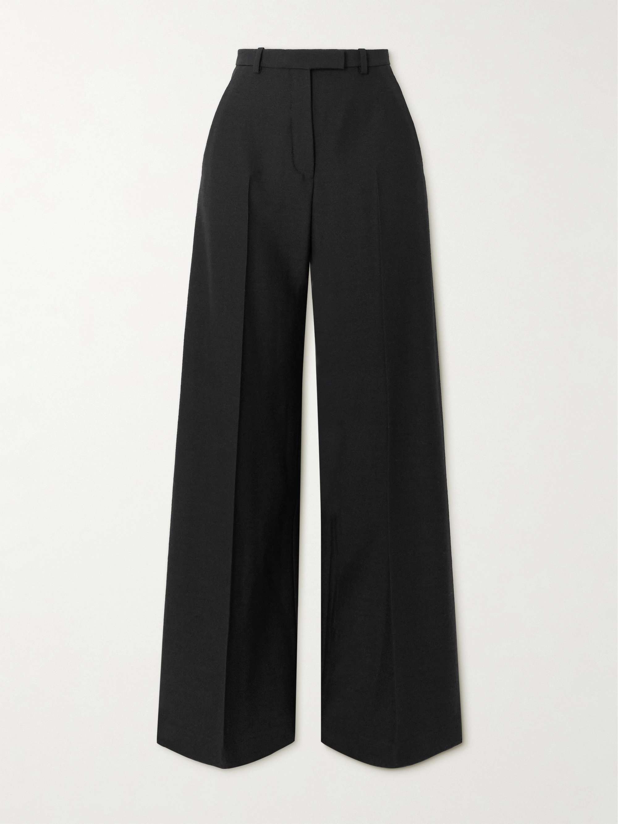 Merino wool flared pants view
