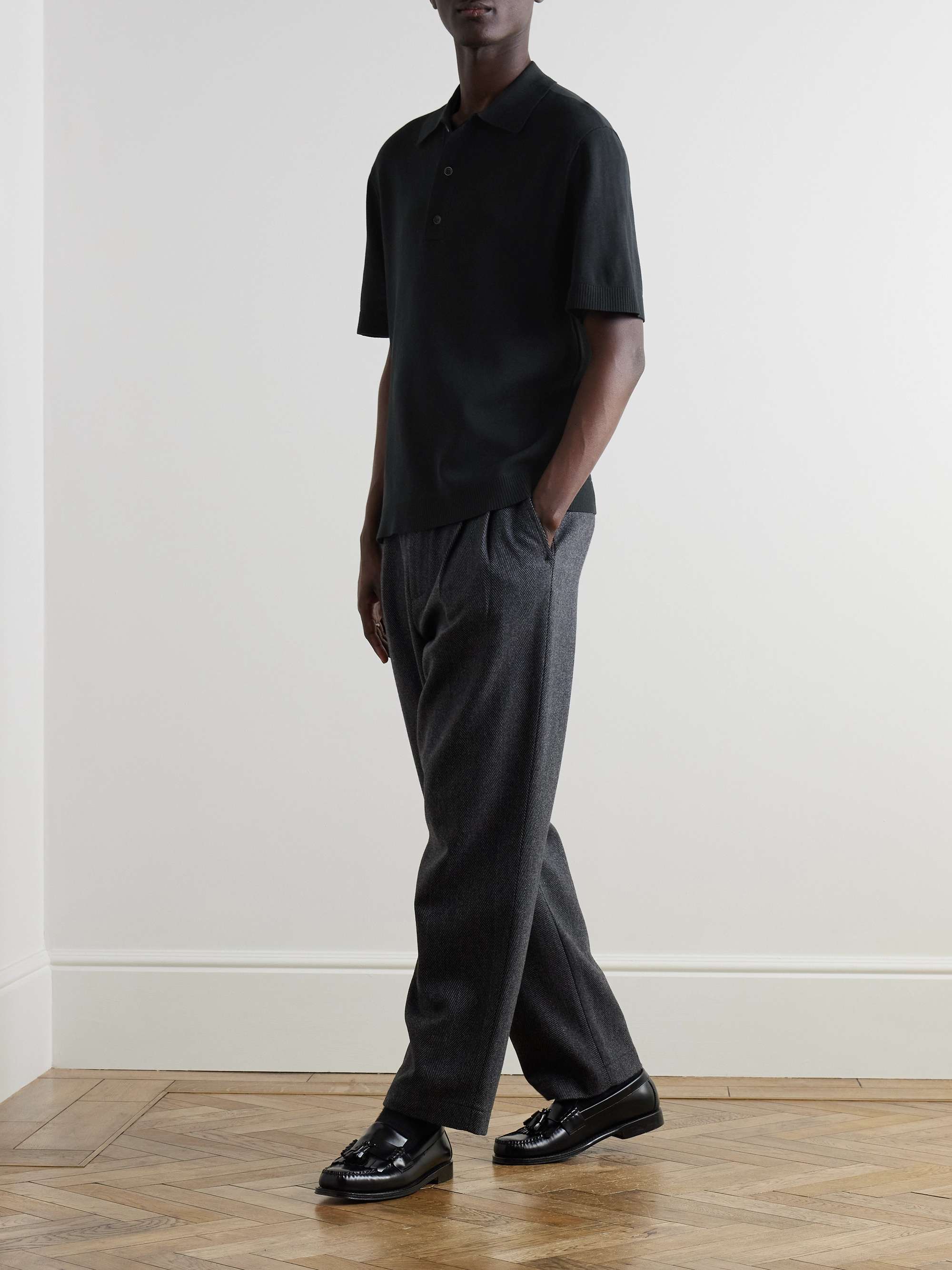 Cotton-Blend Polo Shirt view
