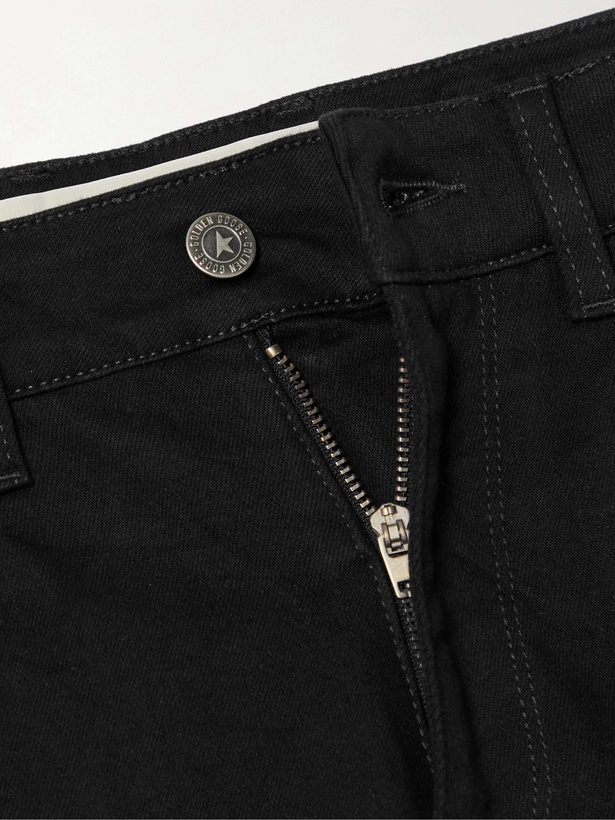 Frayed high-rise skinny jeans view