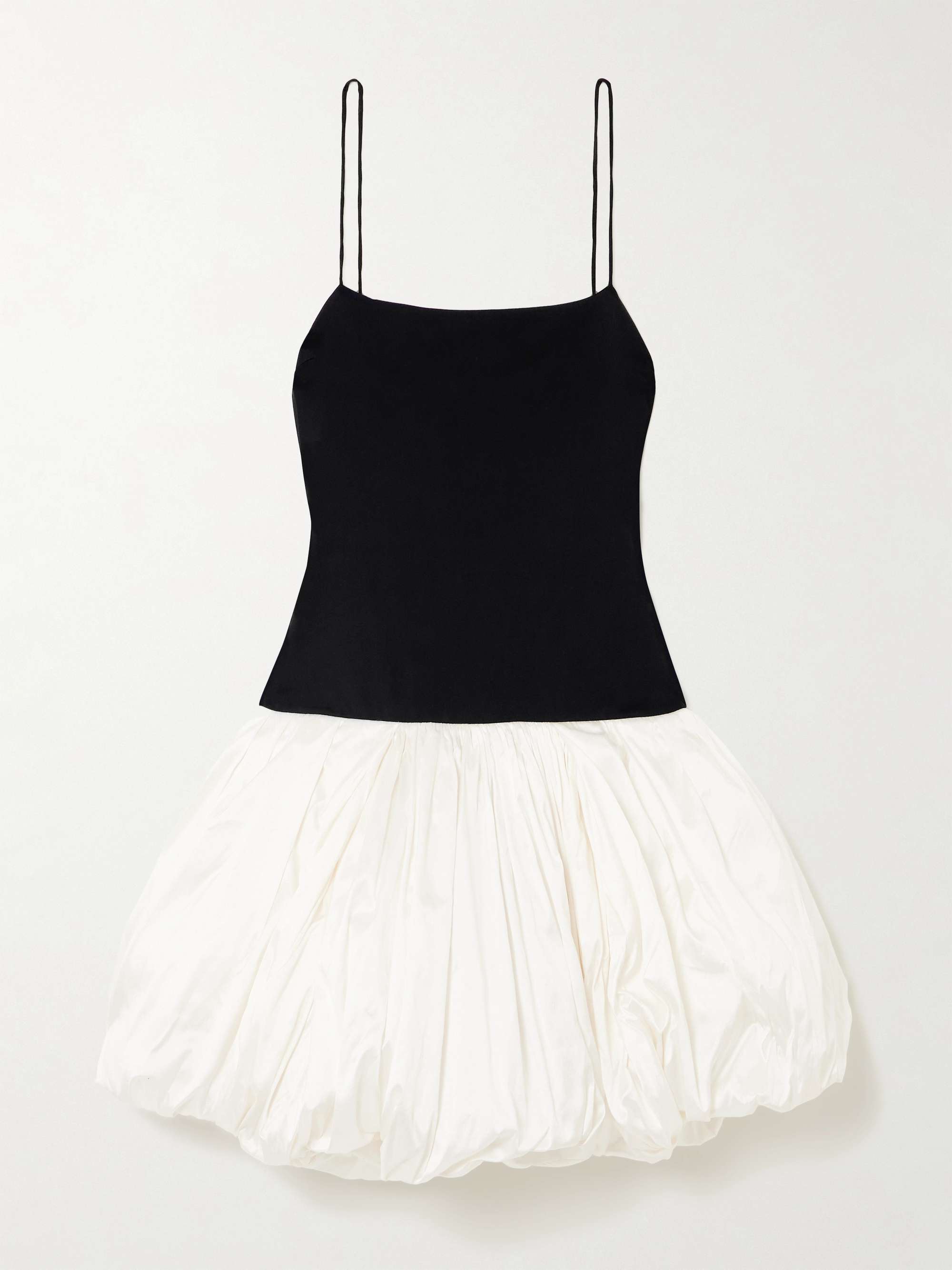 Ruched stretch-jersey and silk mini dress view