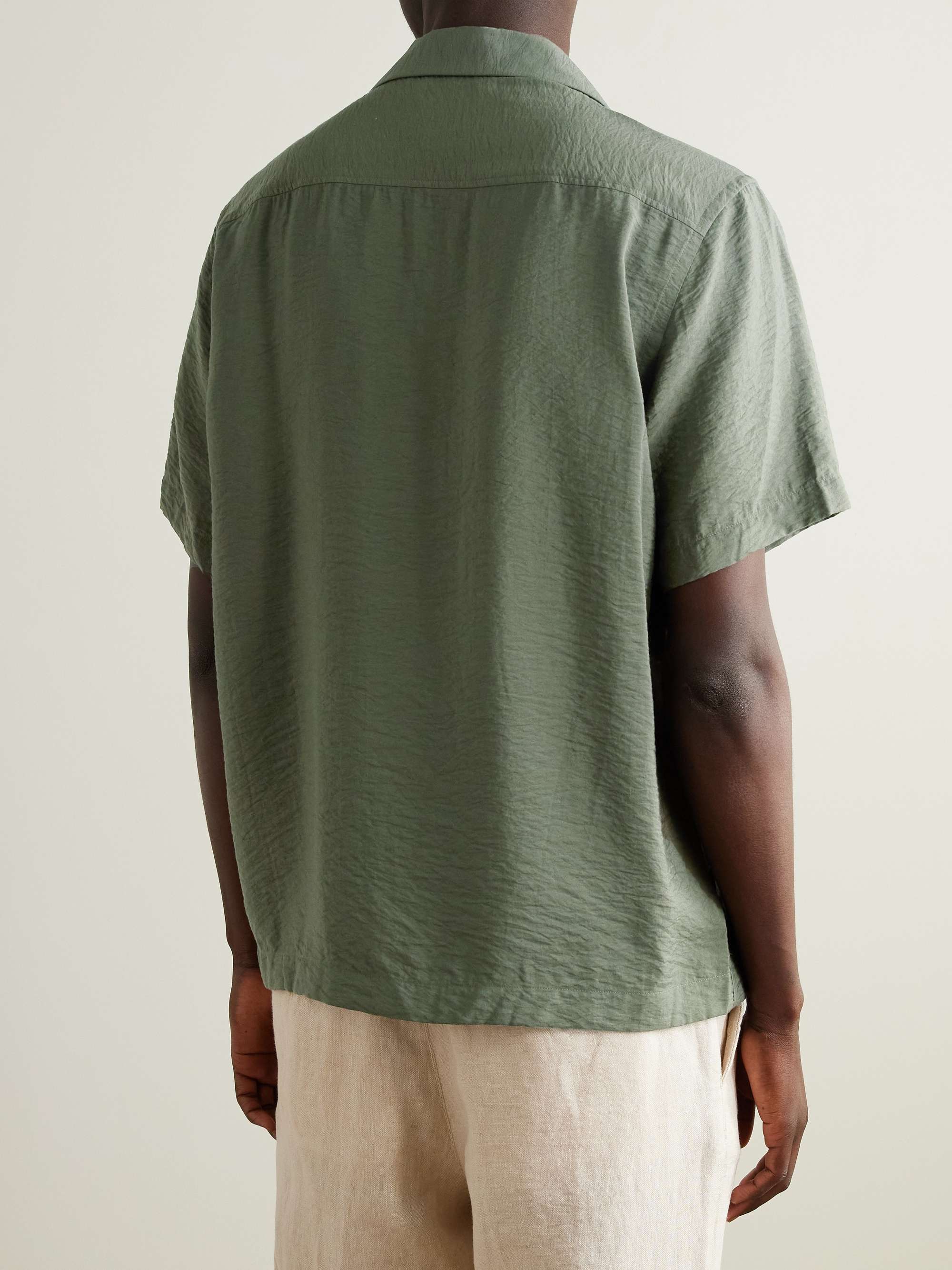 Hank 5971 Camp-Collar Modal-Blend Seersucker Shirt view