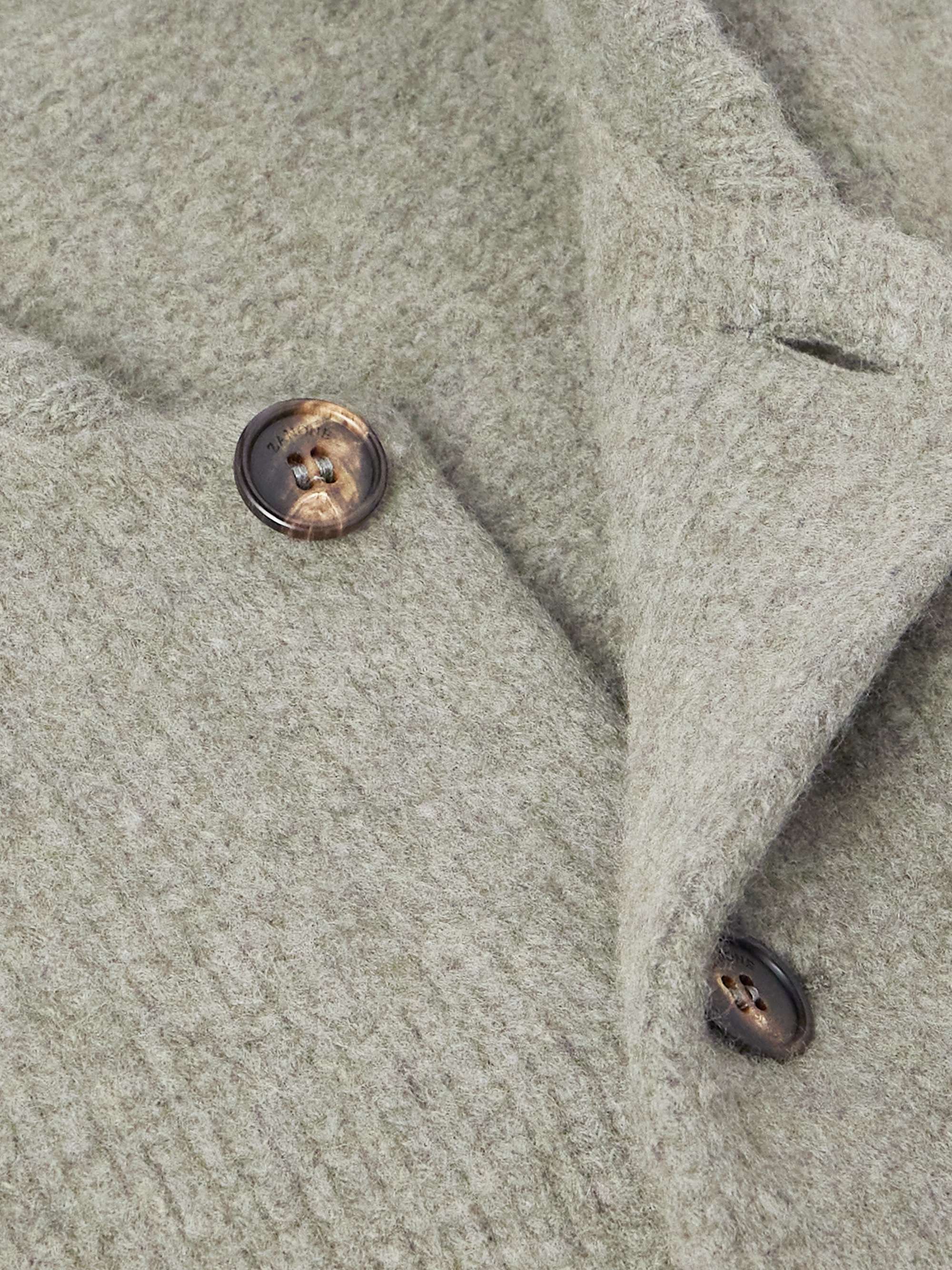 Zanone Wool and Cashmere-Blend Felt Bomber Jacket view