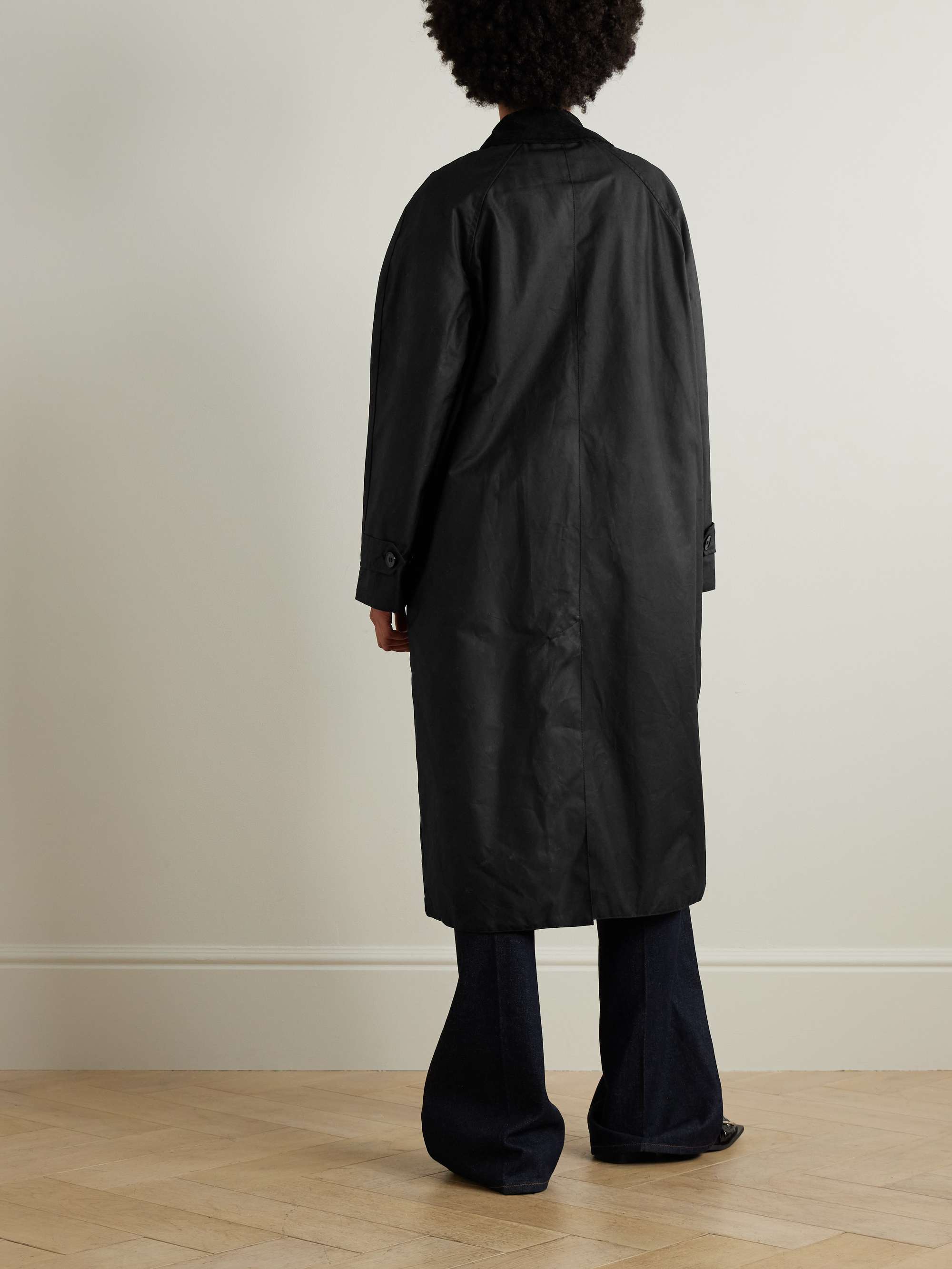+ ALEXACHUNG Dorothy cotton-corduroy trimmed waxed-cotton coat view