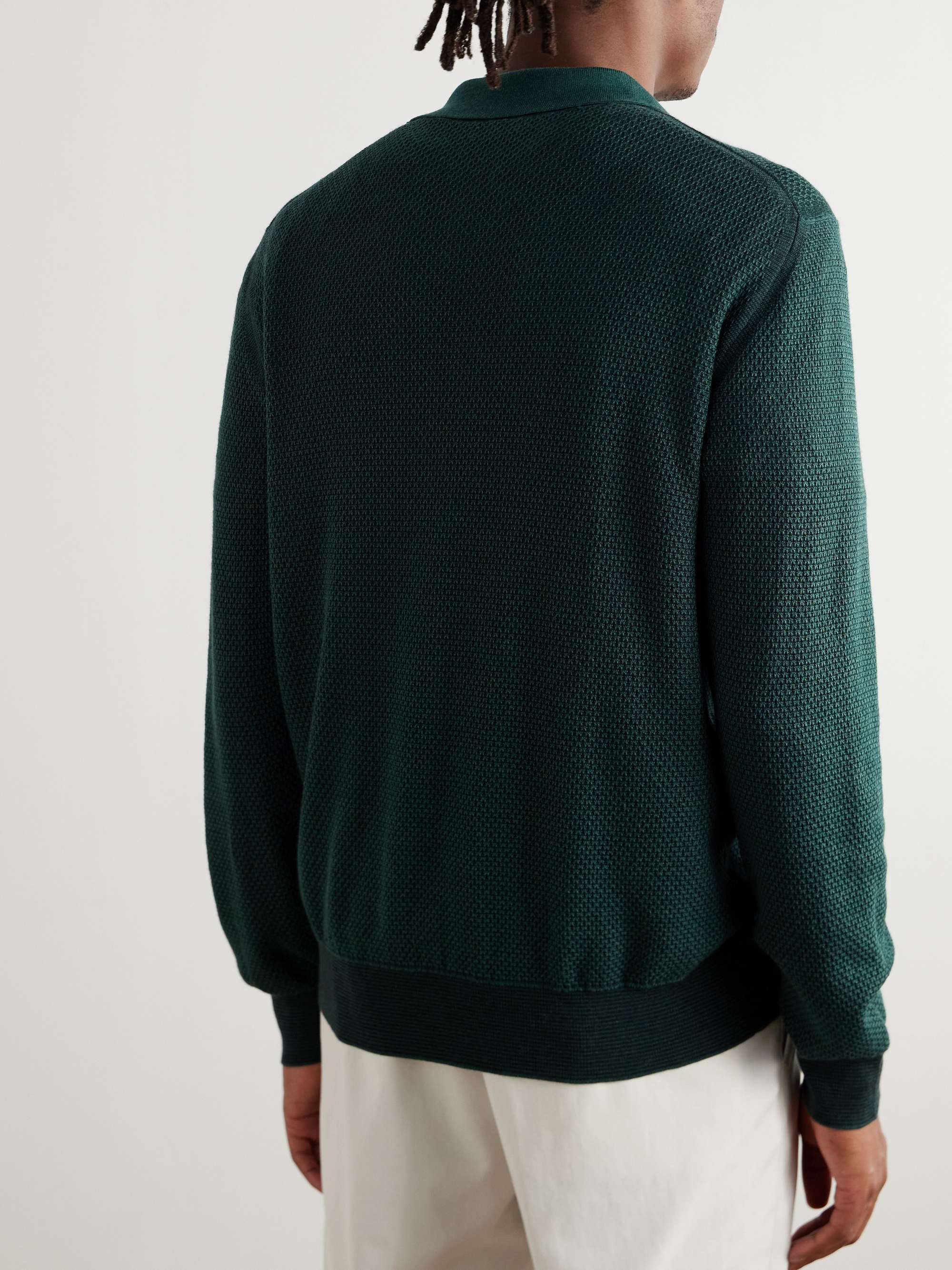 Sailor Textured Virgin Wool Polo Shirt view