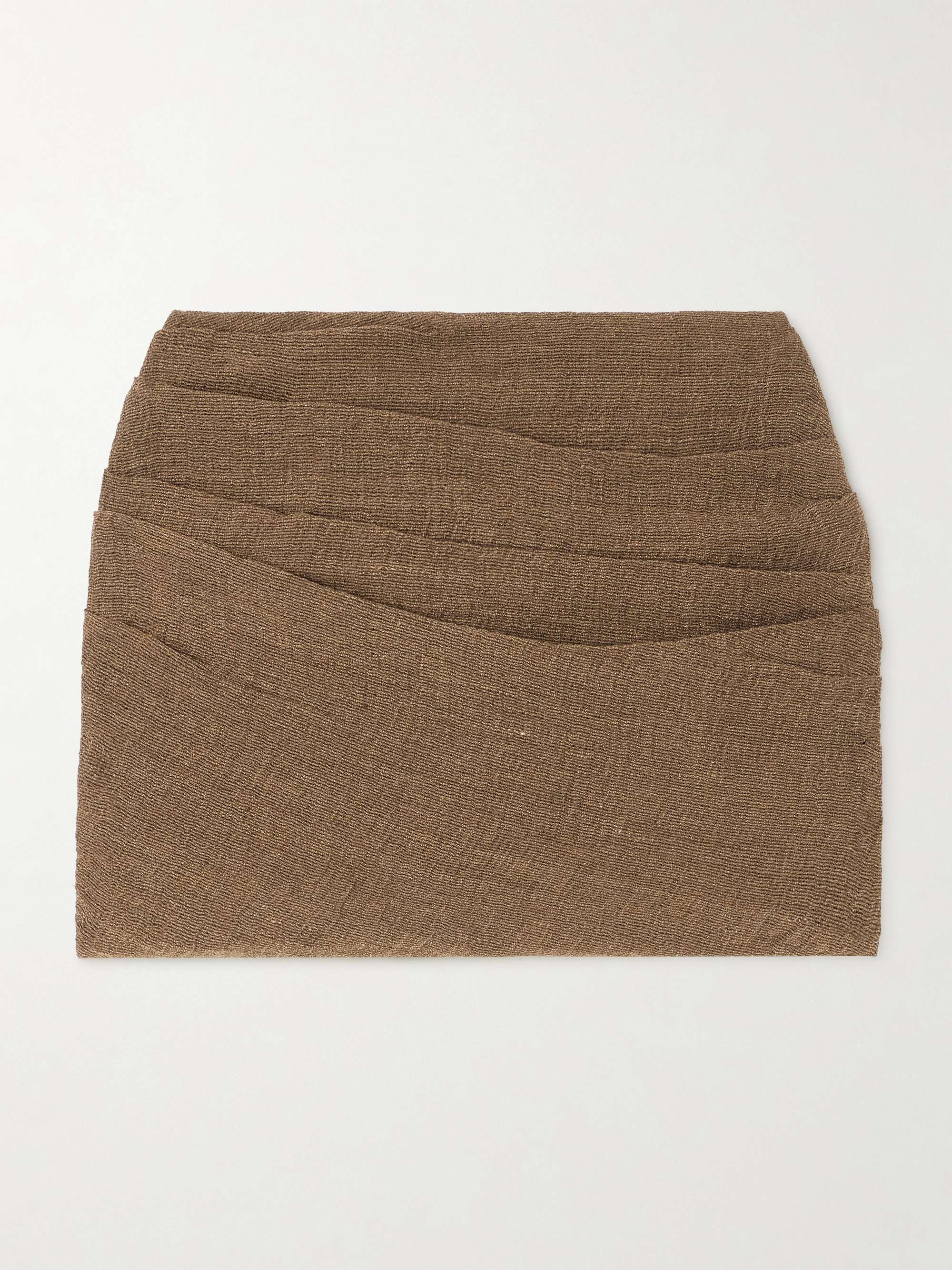 Spetses draped organic linen-gauze mini skirt view