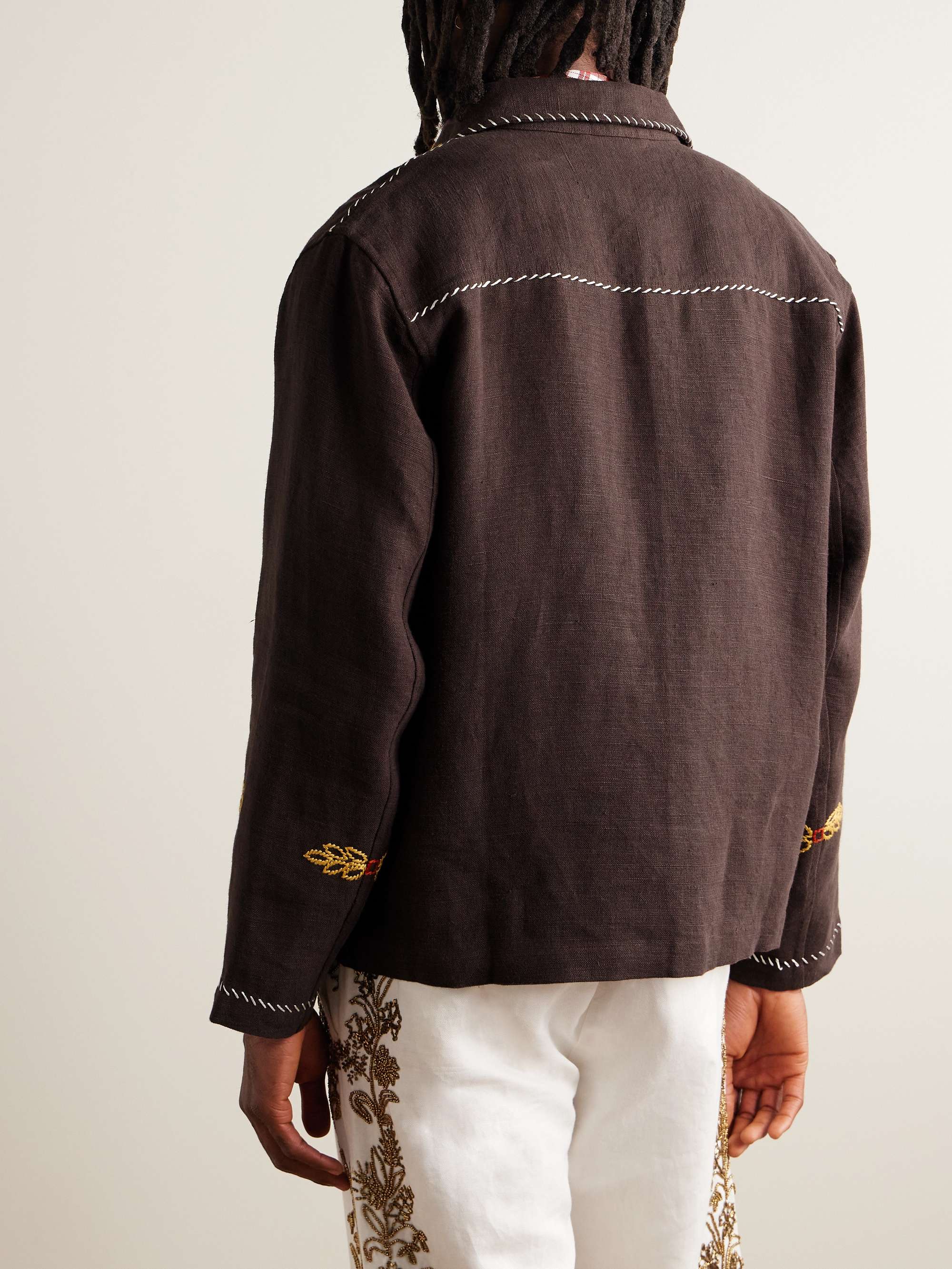 Show Pony Embroidered Linen Shirt view