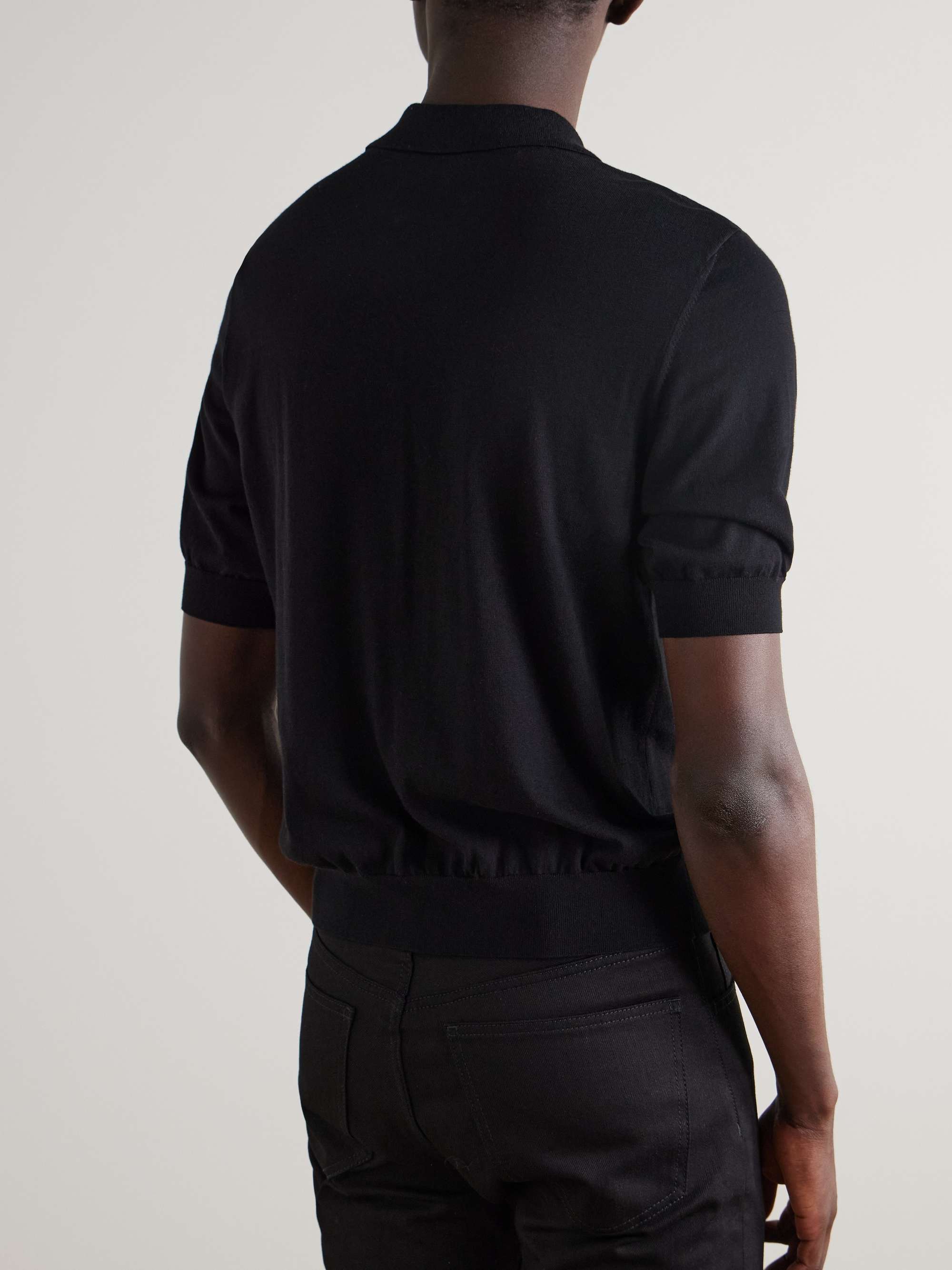 Slim-Fit Logo-Embroidered Cotton Polo Shirt view