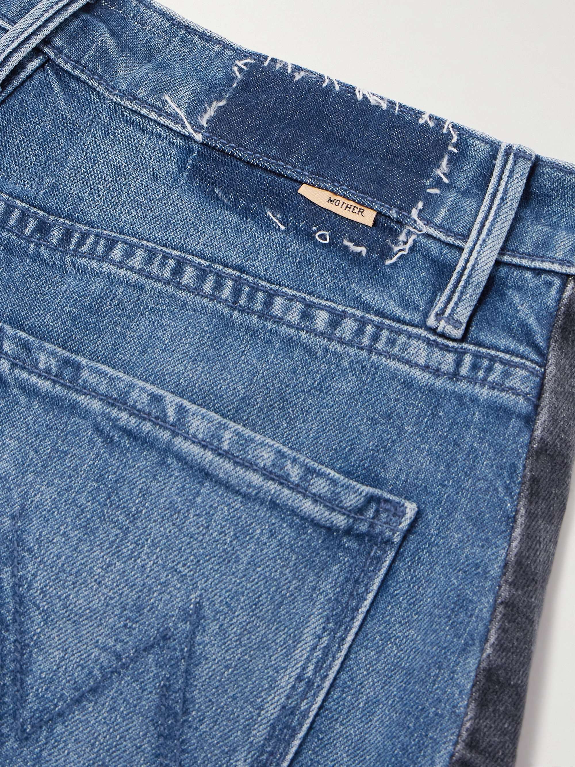 The Half Pipe Flood two-tone high-rise barrel-leg jeans view