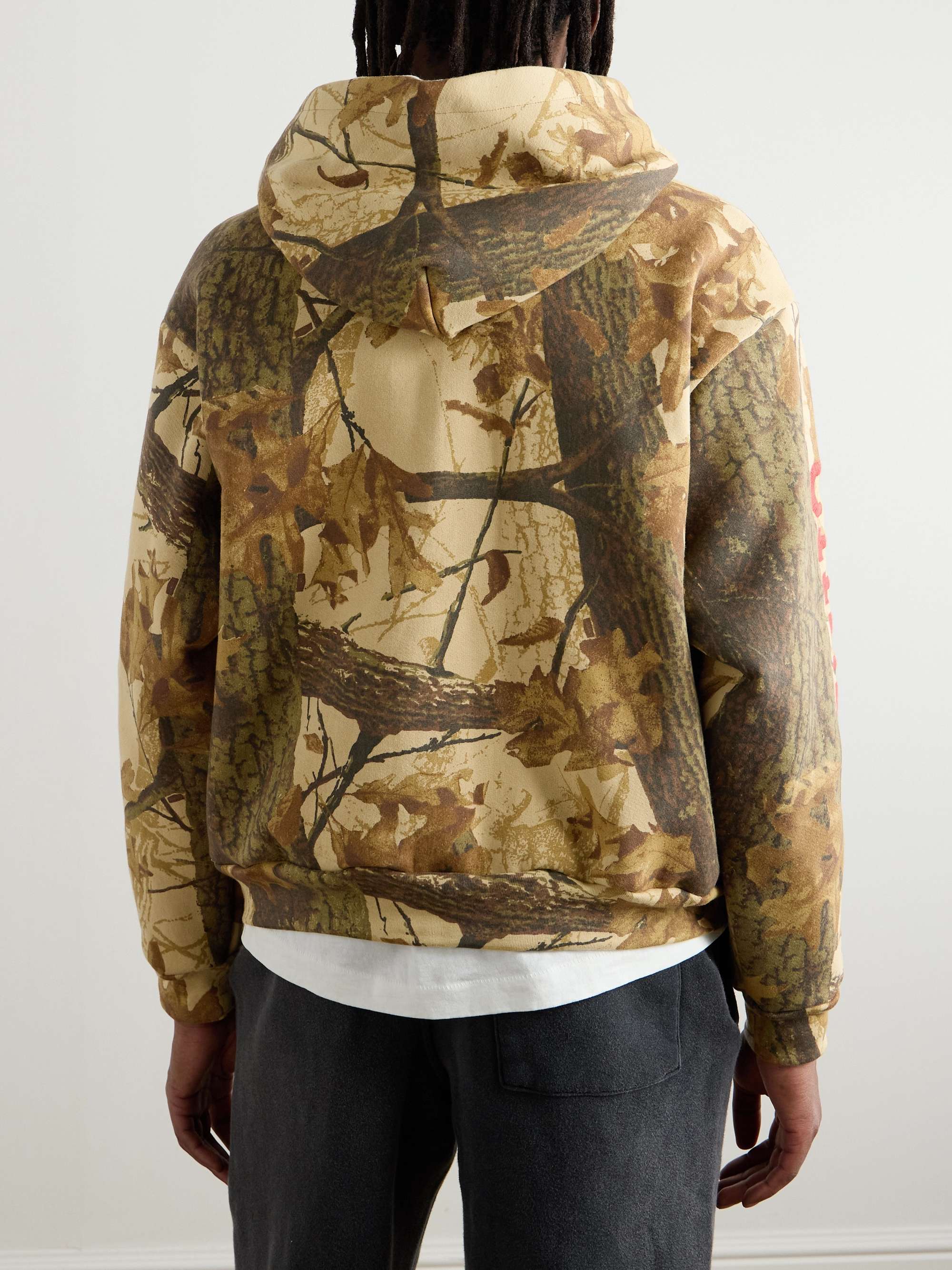 Logo-Embroidered Camouflage-Print Cotton-Jersey Hoodie view
