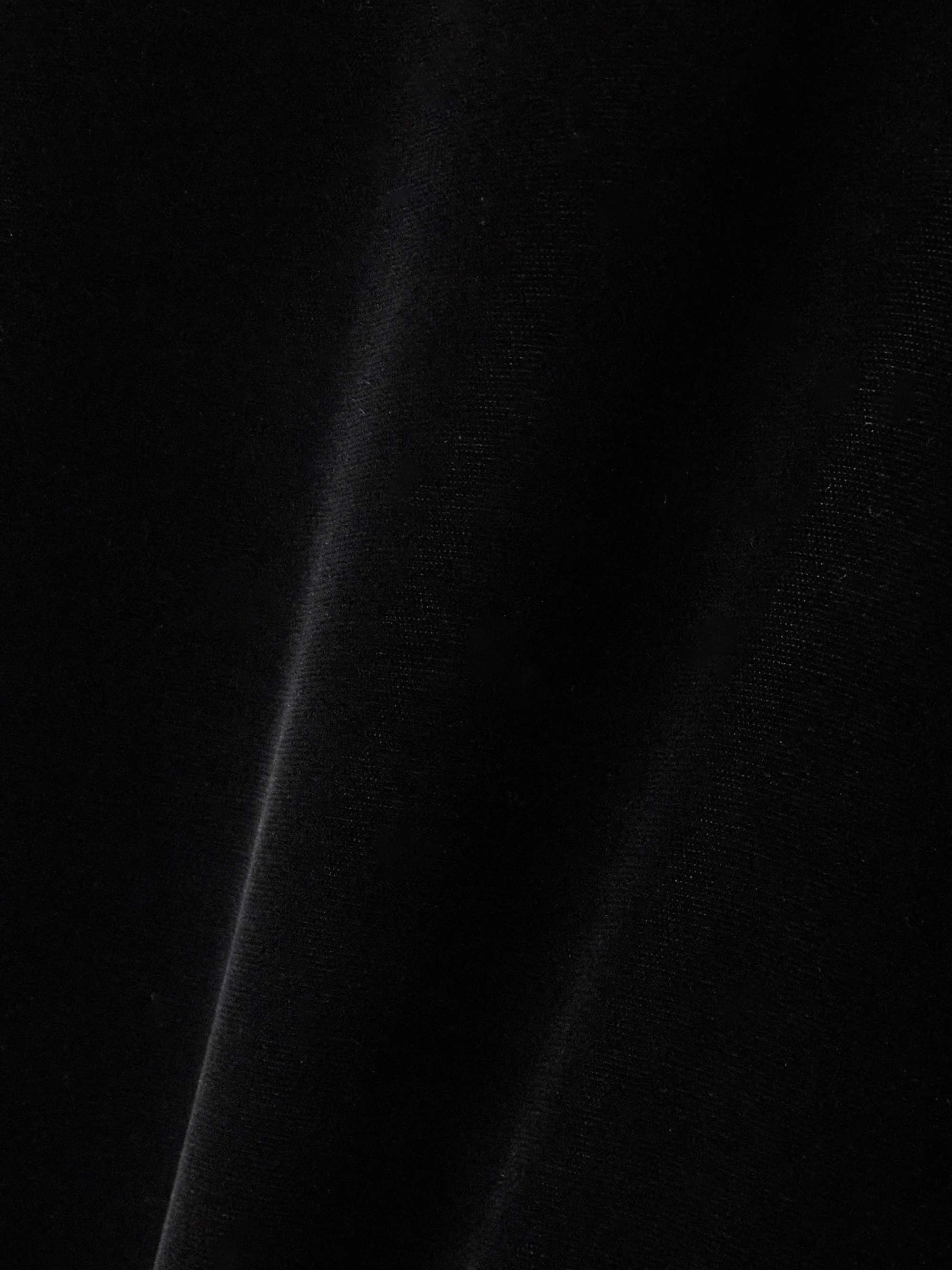 Asymmetric velvet maxi skirt view