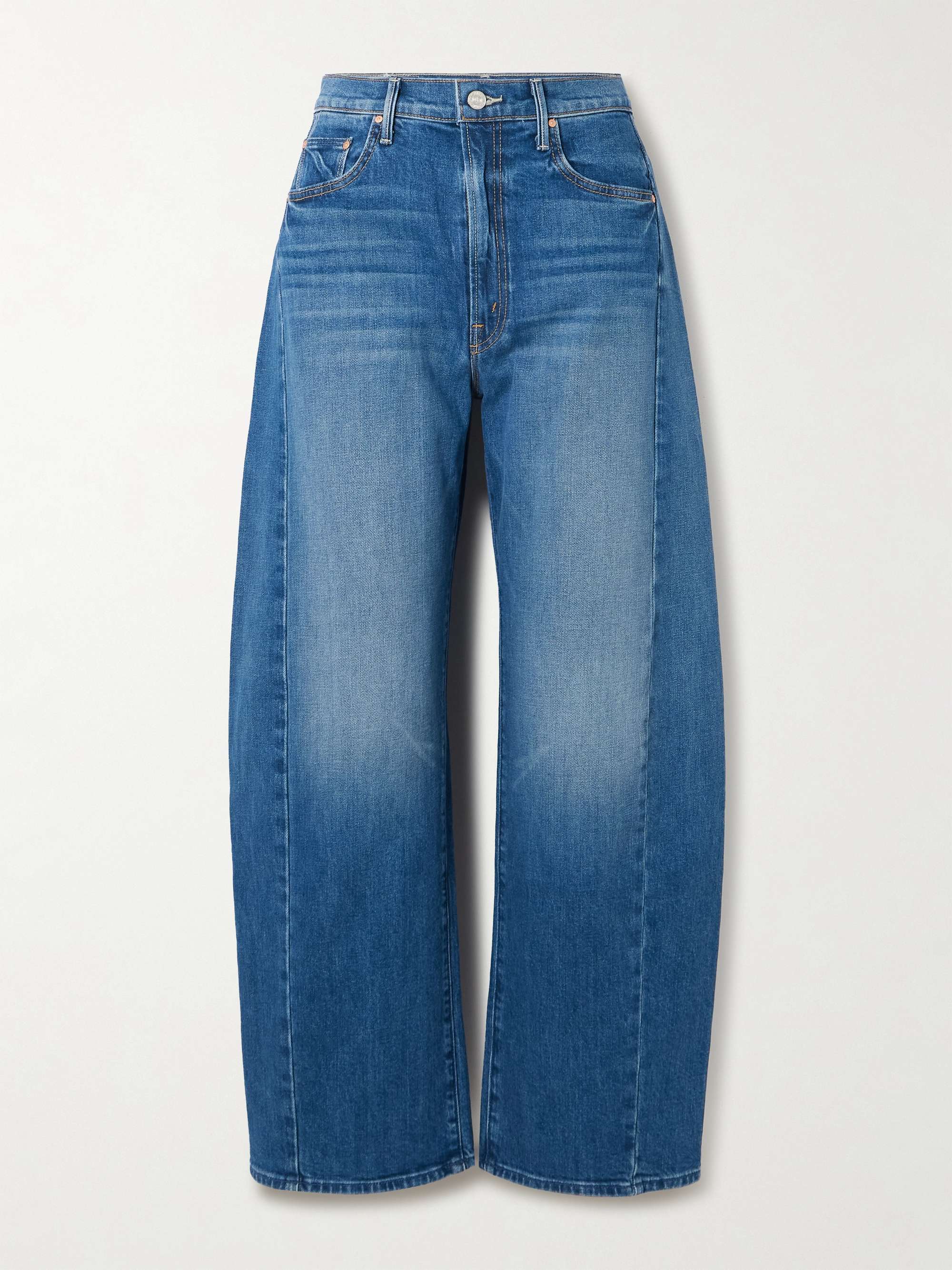 The Full-Pipe Flood high-rise barrel-leg jeans view