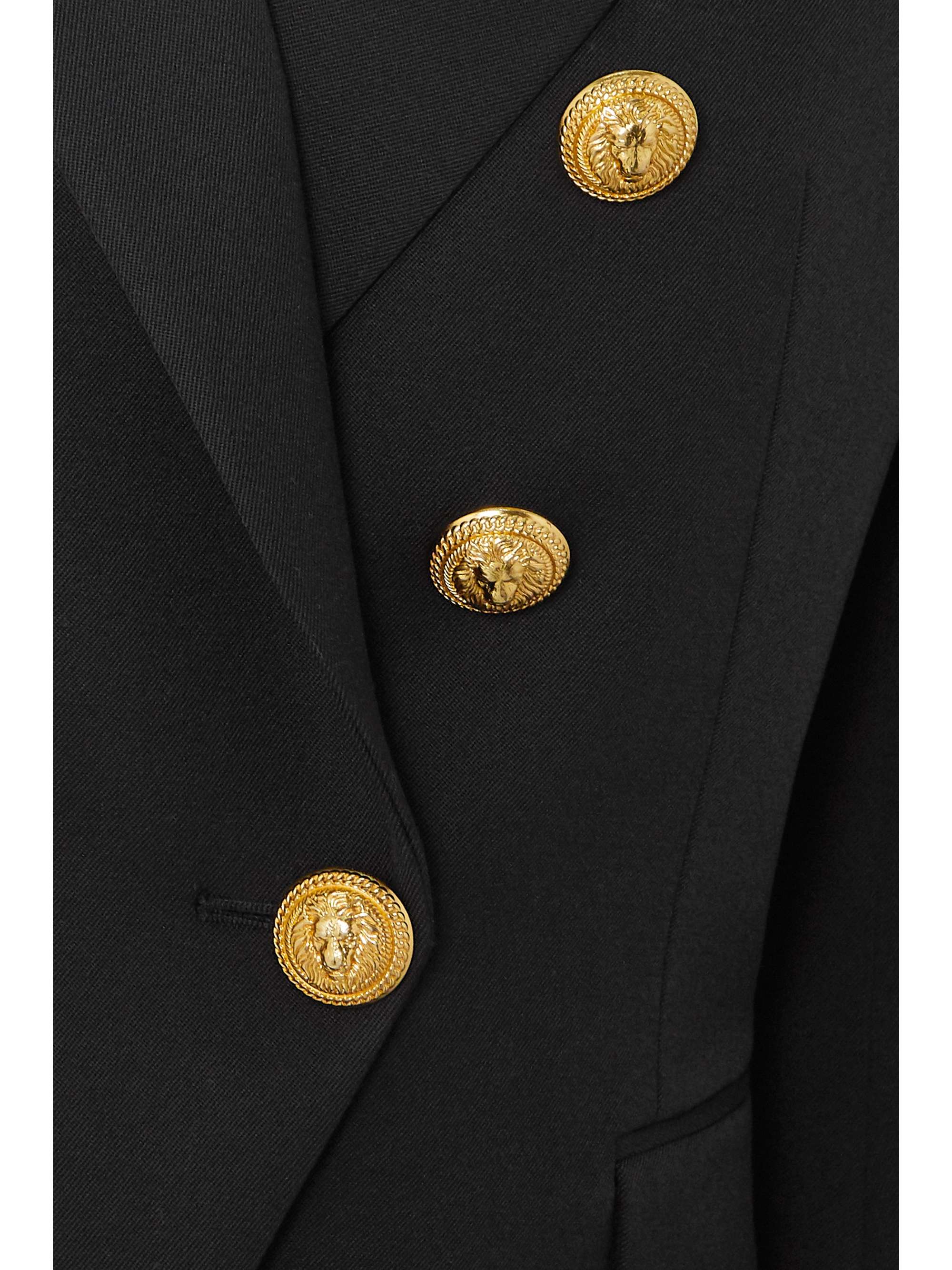 Double-breasted wool-twill blazer view