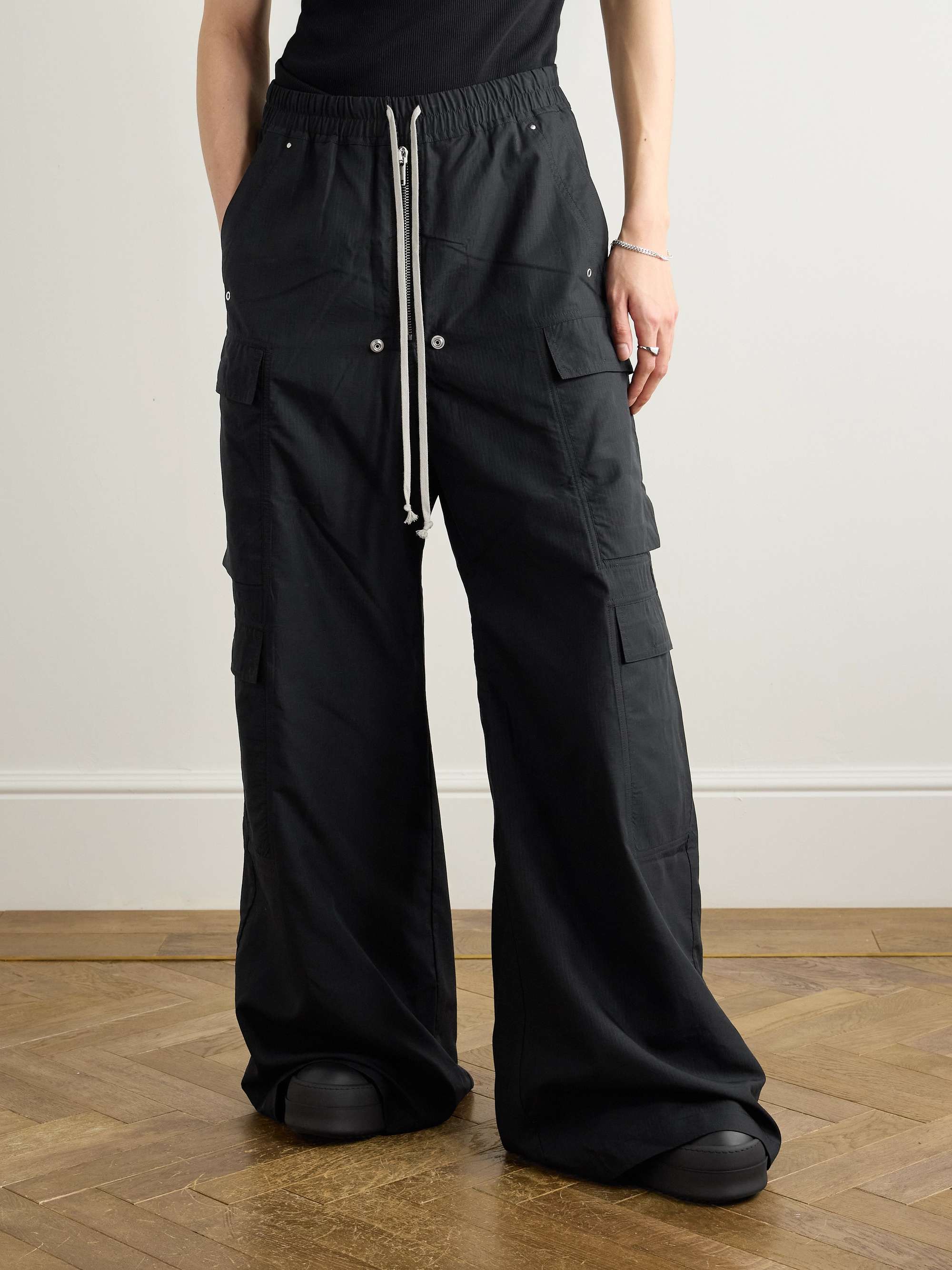 Belas Wide-Leg TENCEL™-Ripstop Drawstring Cargo Trousers view