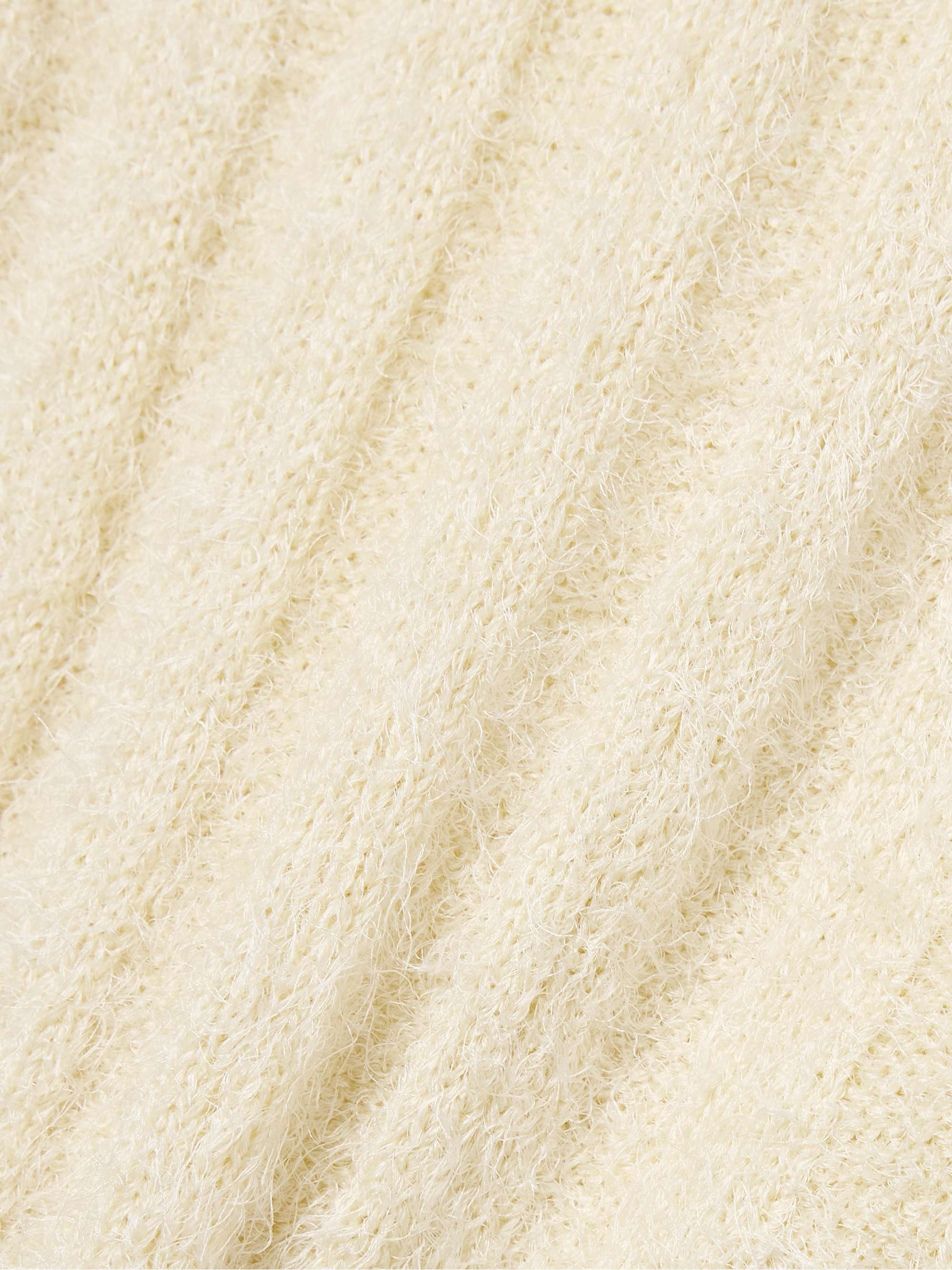 Lena ribbed brushed silk and cashmere-blend tank view