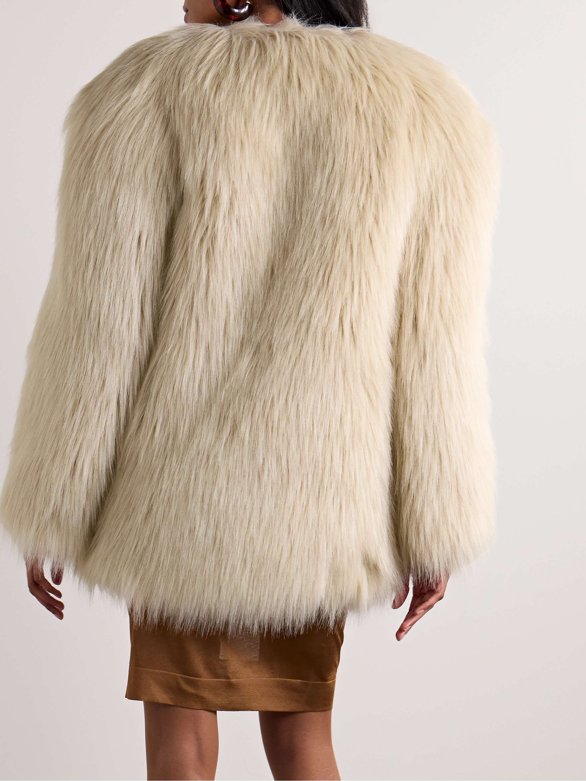 Oversized faux fur coat view