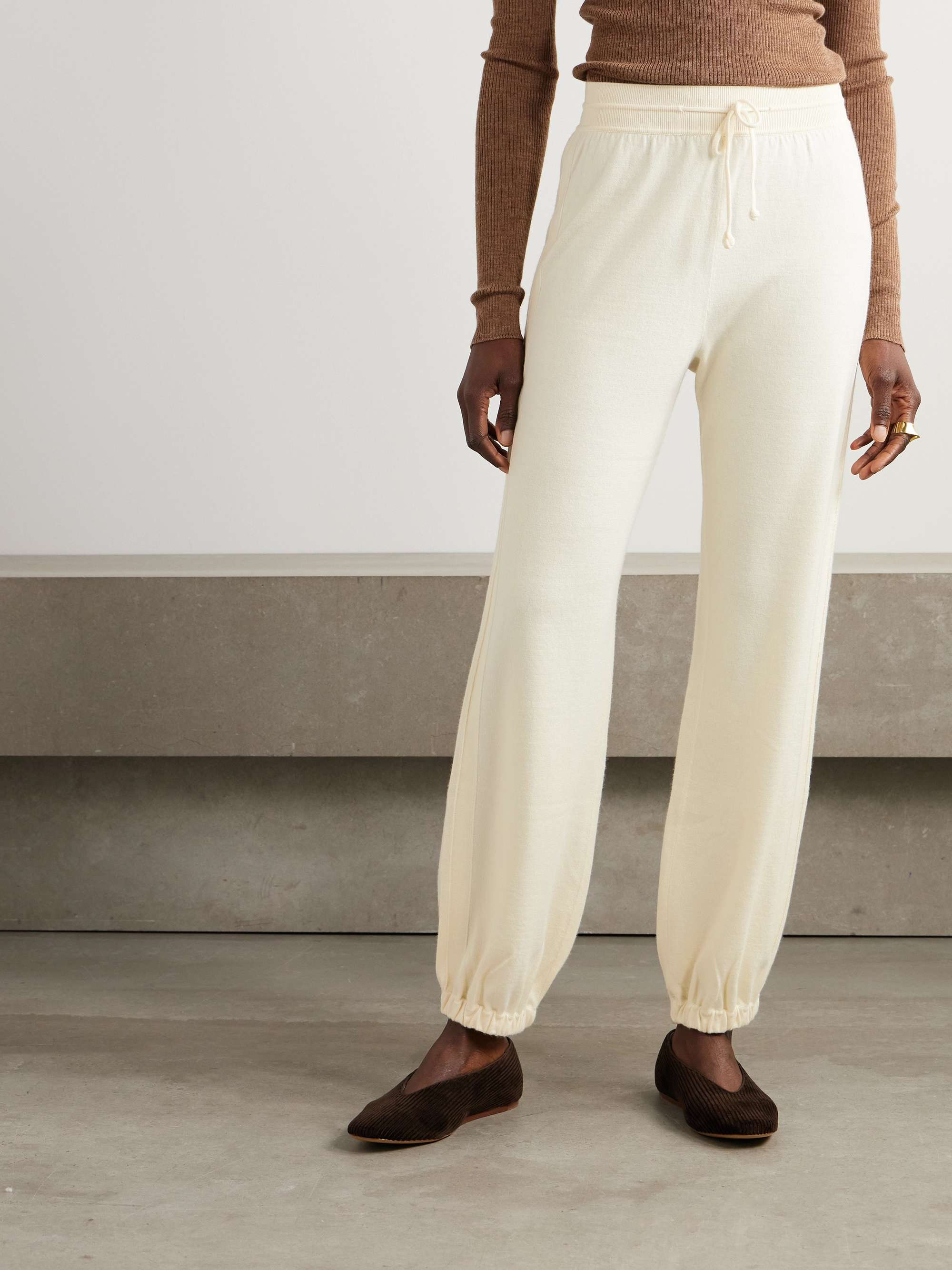Cashmere tapered track pants view