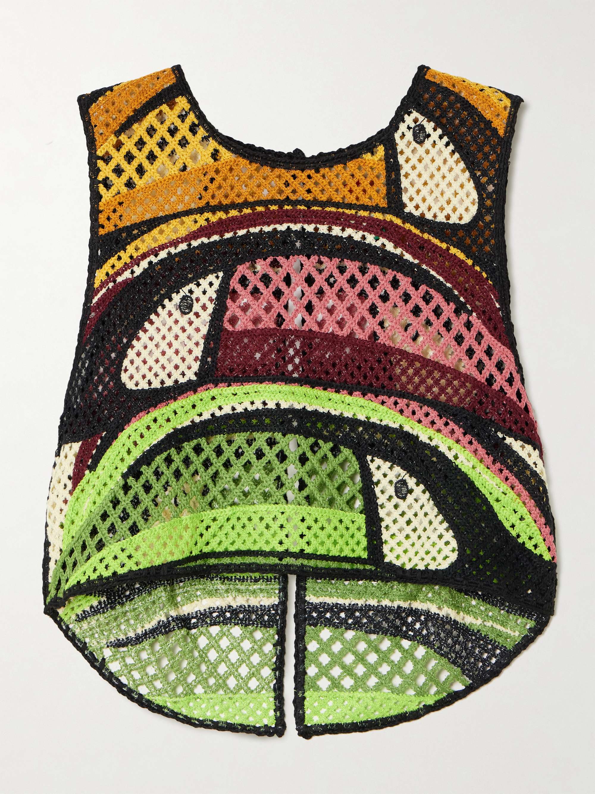 Toucan Tree crocheted top view